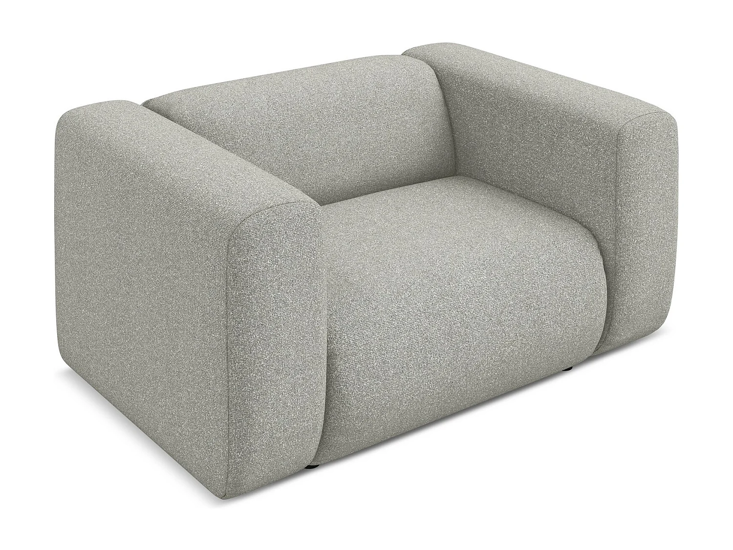 Fotel - z tkaniny strukturalnej - jasny szary - EKAHI