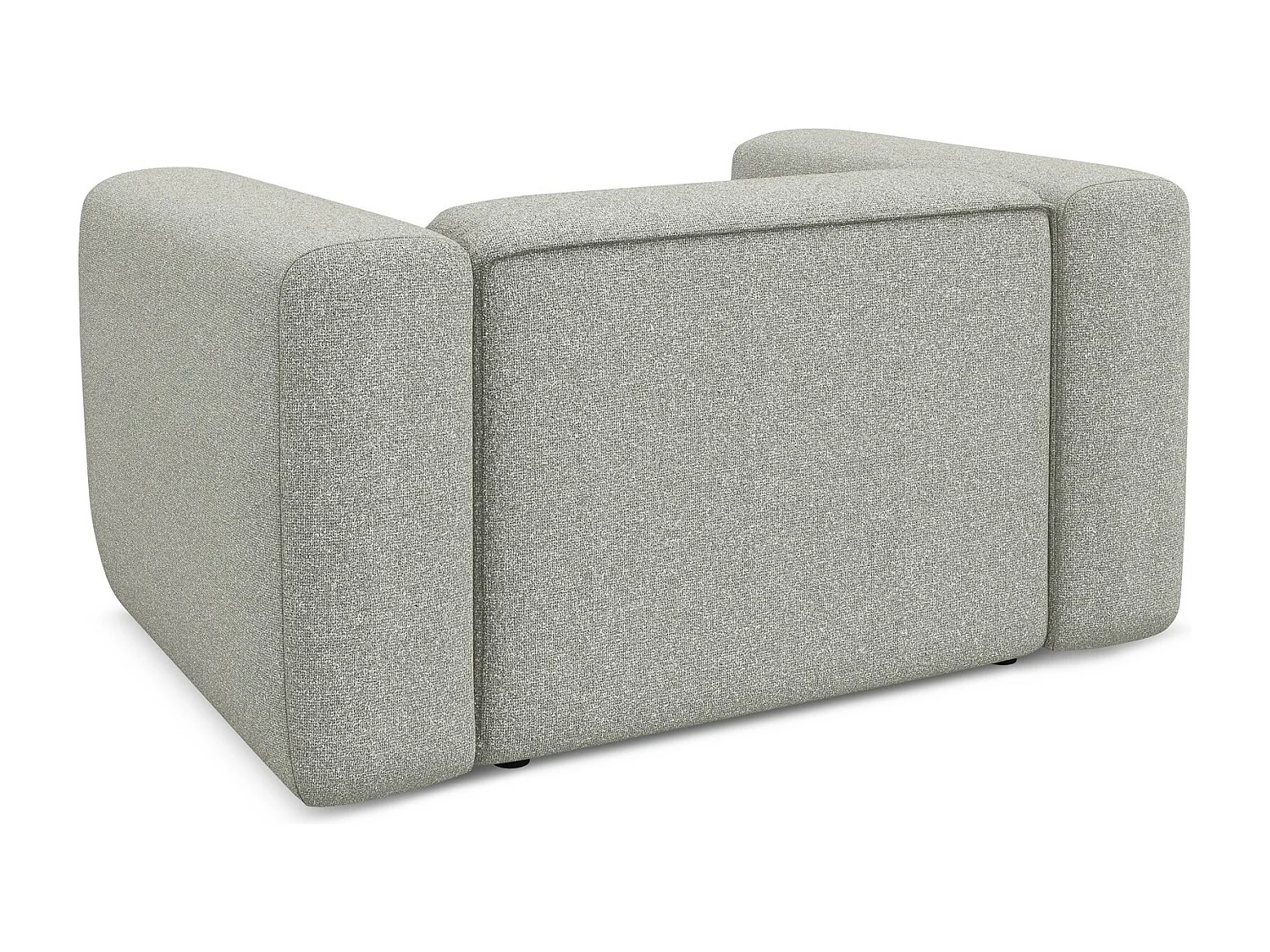 Fotel - z tkaniny strukturalnej - jasny szary - EKAHI