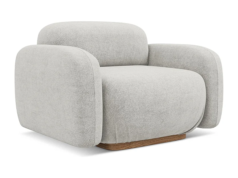 Sessel - - Bouclé - Silber - AILANI