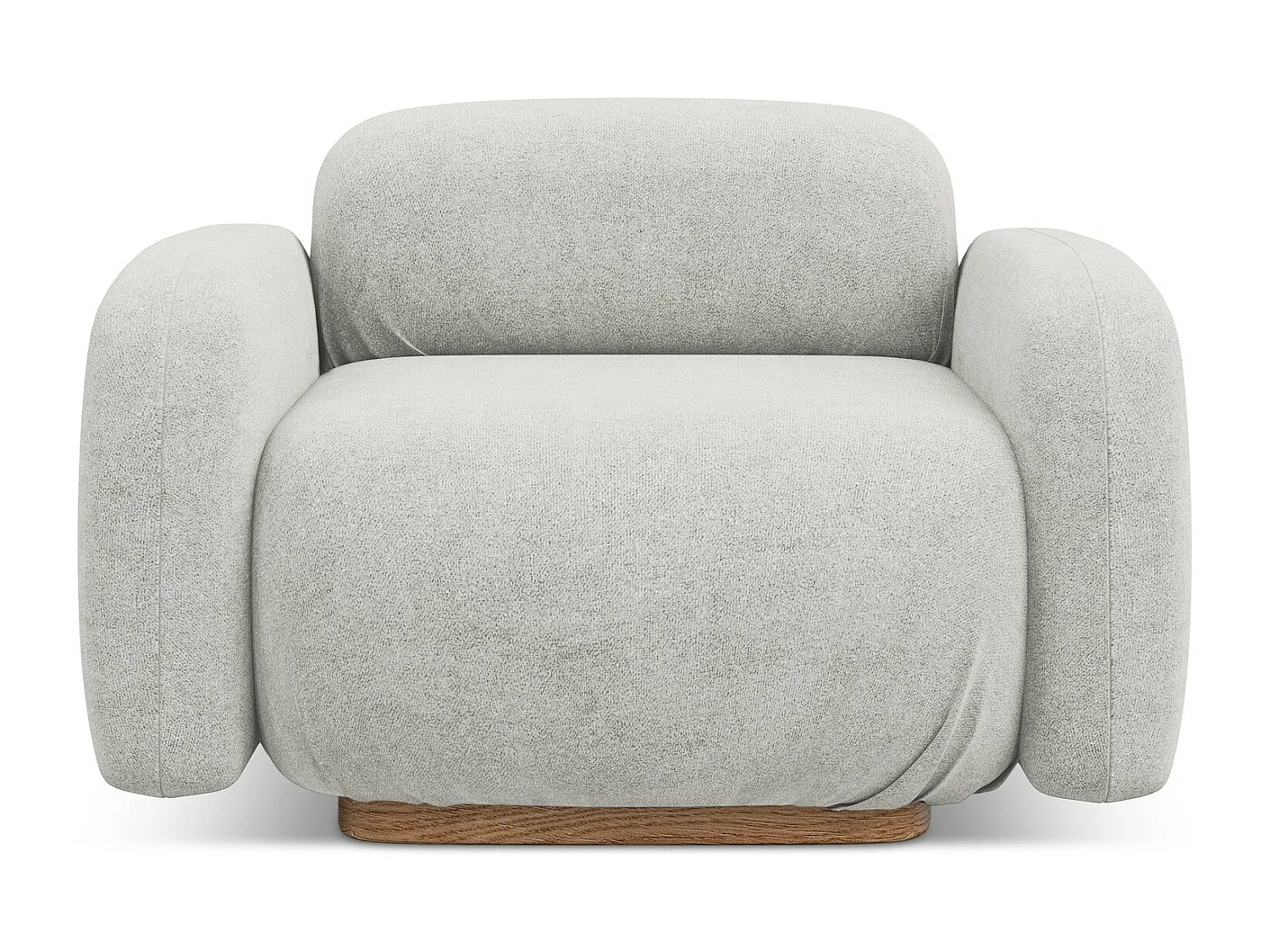 Fauteuil van zilver bouclé - AILANI