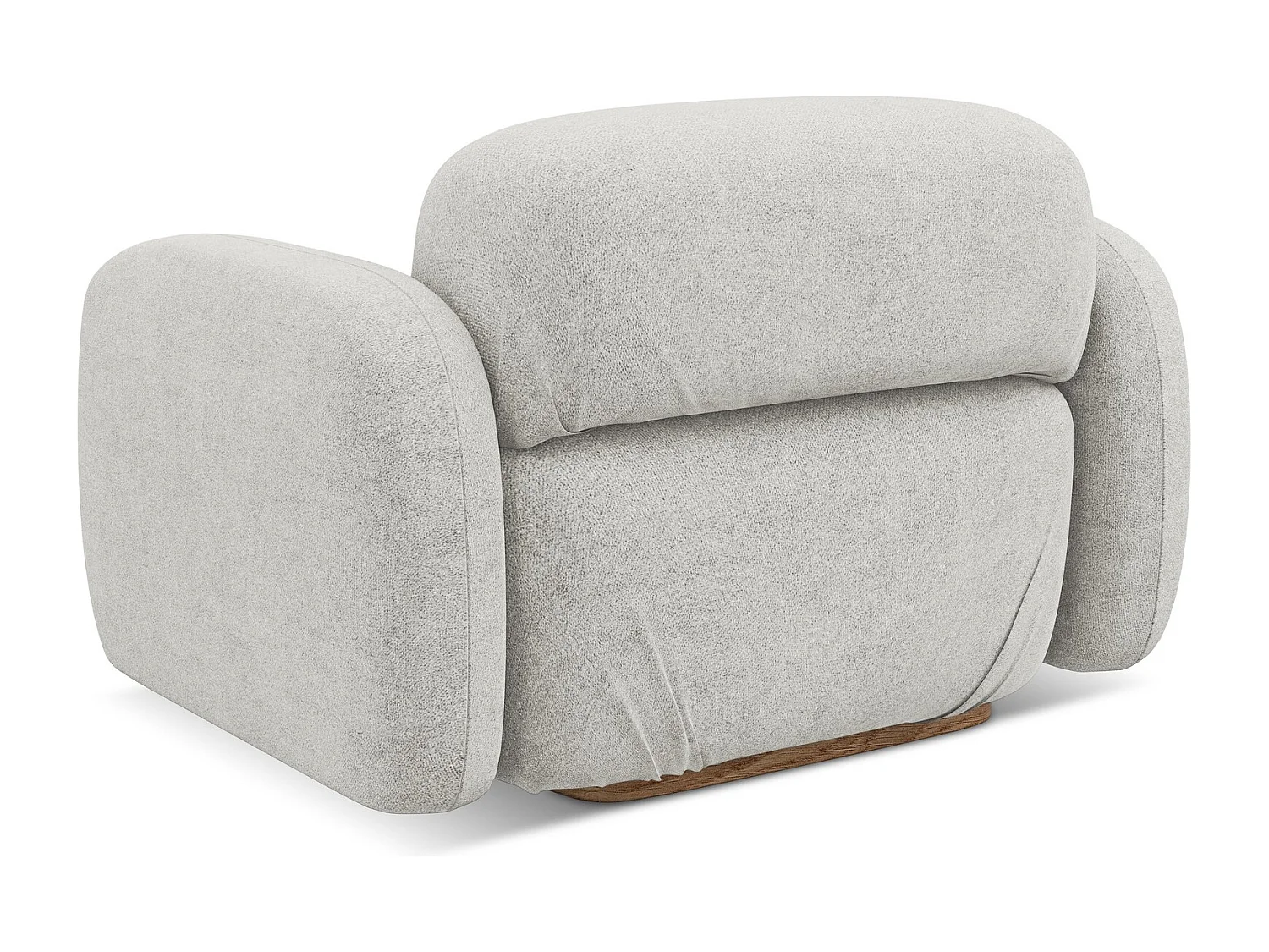 Fauteuil van zilver bouclé - AILANI