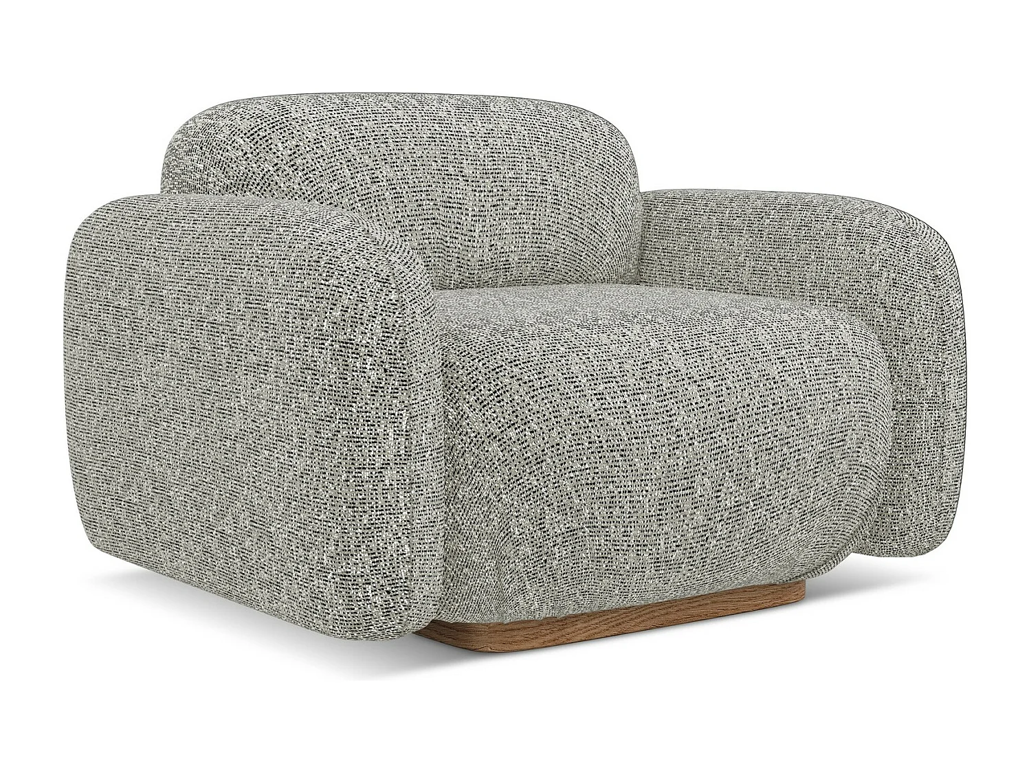 Fauteuil en tissu texturé - beige foncé - AILANI
