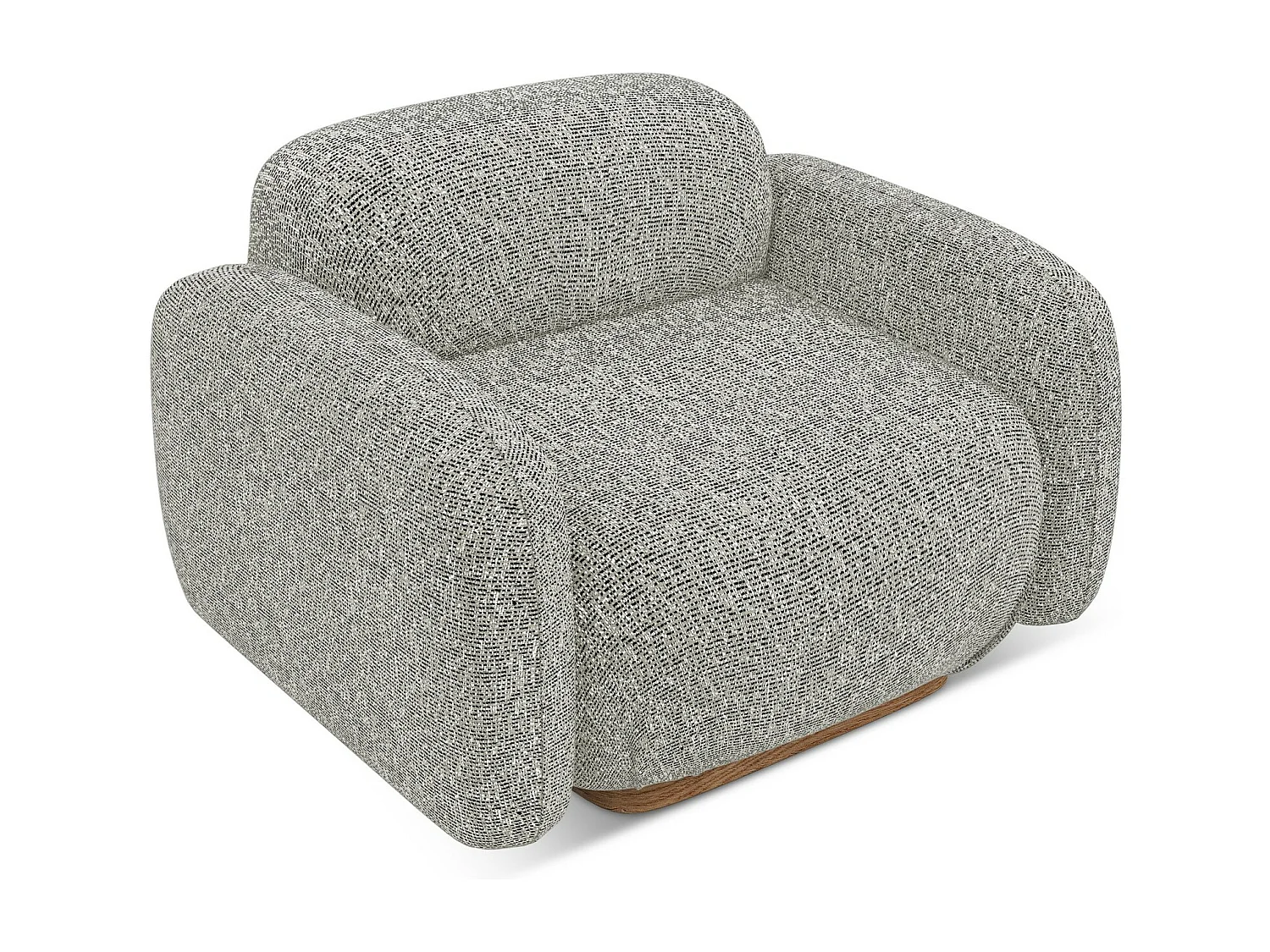 Fauteuil en tissu texturé - beige foncé - AILANI