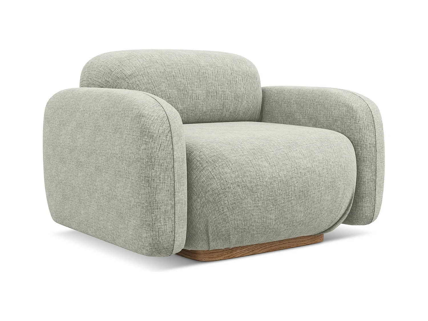 Sessel - - Chenille - Silber - AILANI