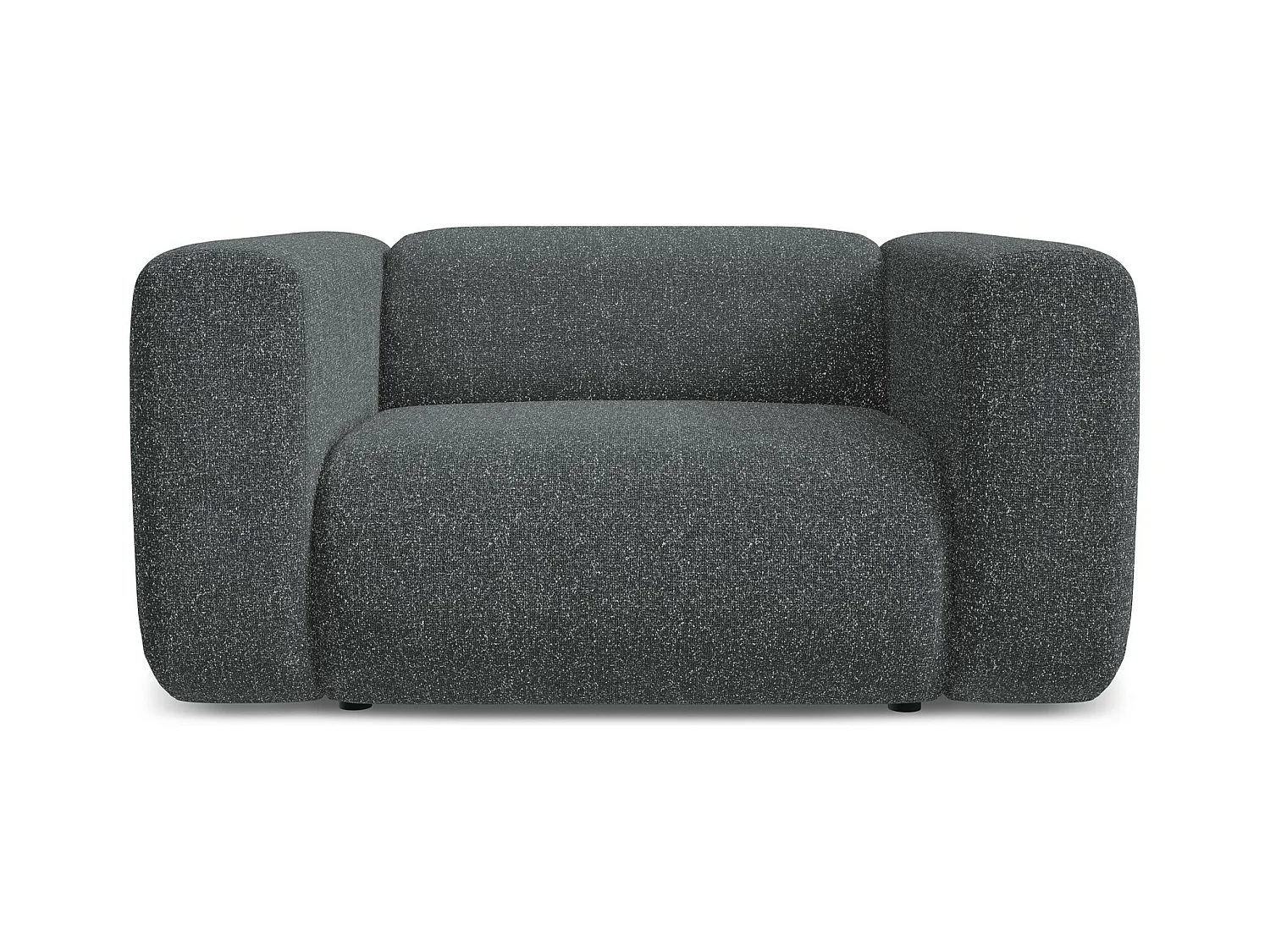 Fauteuil en tissu texturé - graphite - EKAHI
