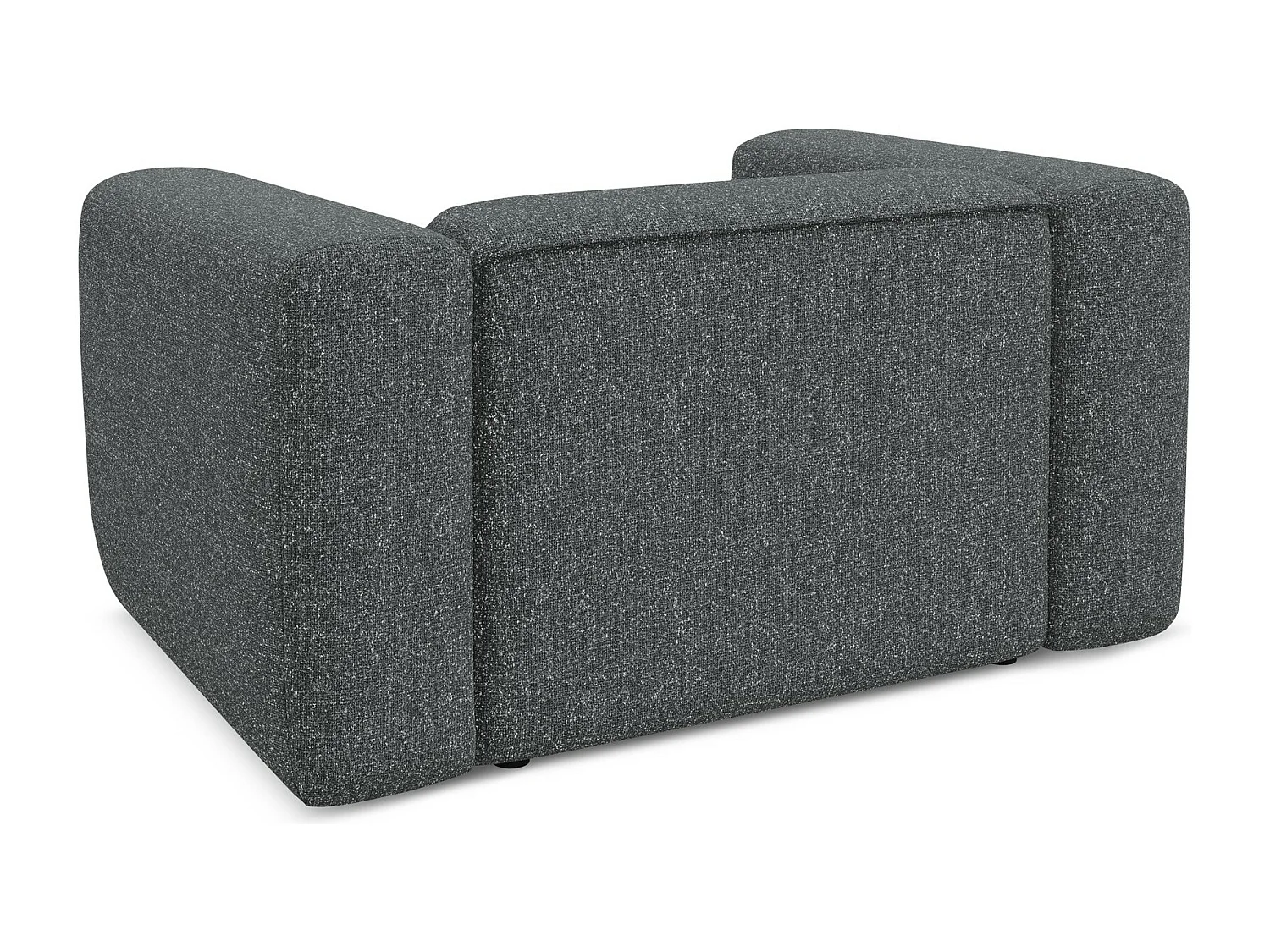 Fauteuil en tissu texturé - graphite - EKAHI