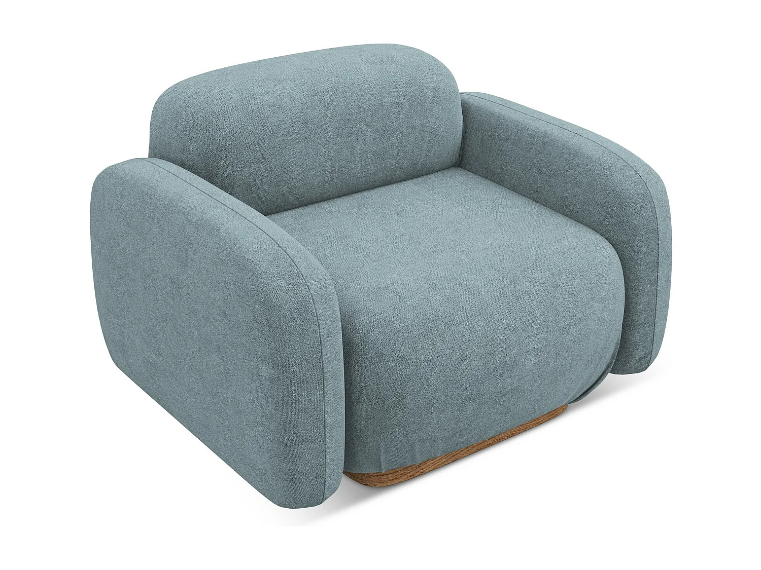 Fauteuil en tissu bouclette - jeans - AILANI