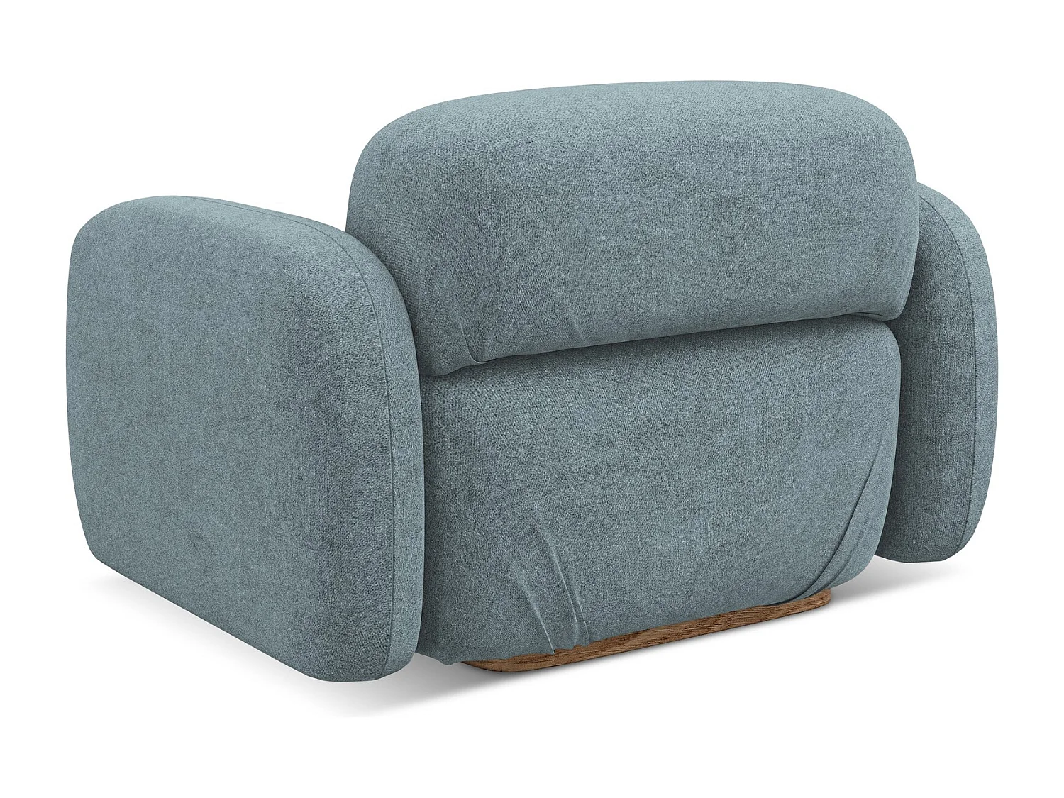 Fauteuil en tissu bouclette - jeans - AILANI