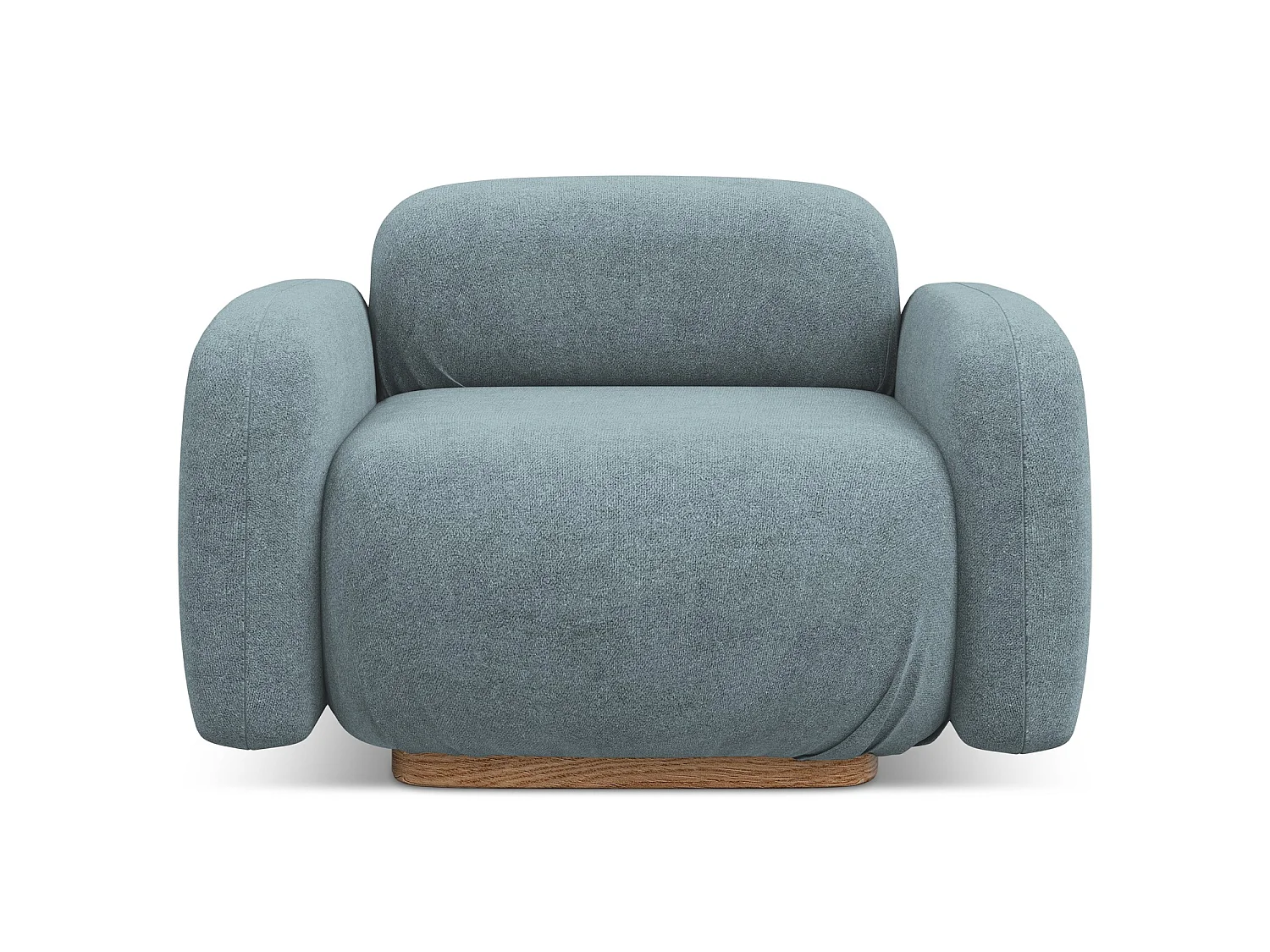 Fauteuil en tissu bouclette - jeans - AILANI