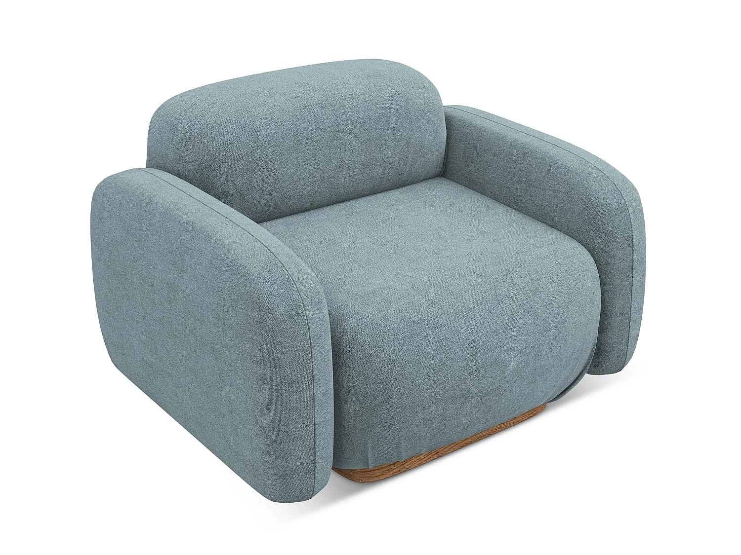 Fauteuil en tissu bouclette - jeans - AILANI