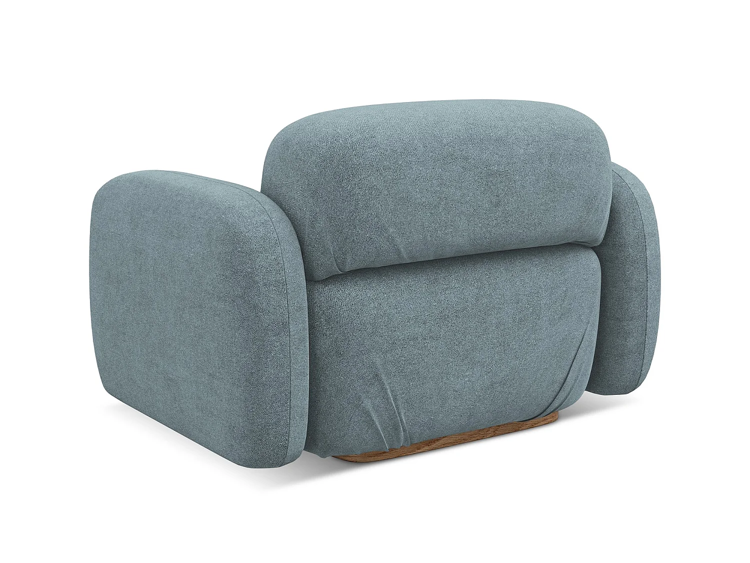 Fauteuil en tissu bouclette - jeans - AILANI