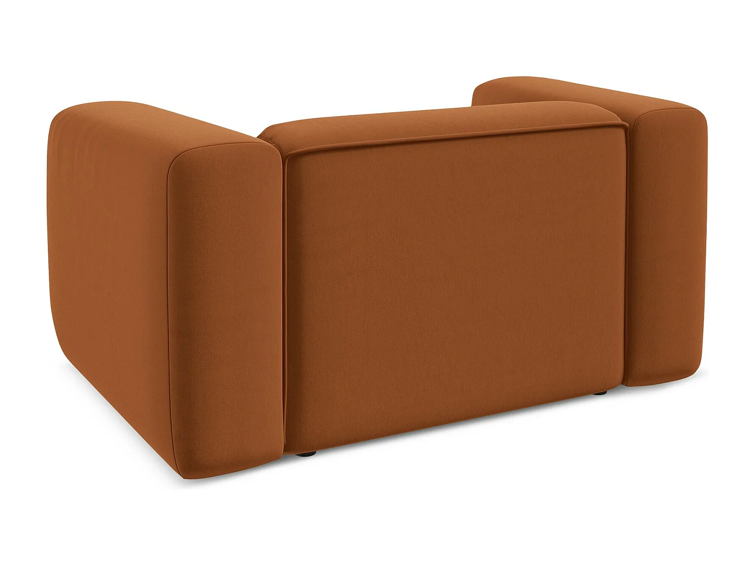 Fauteuil van terracotta velours - EKAHI