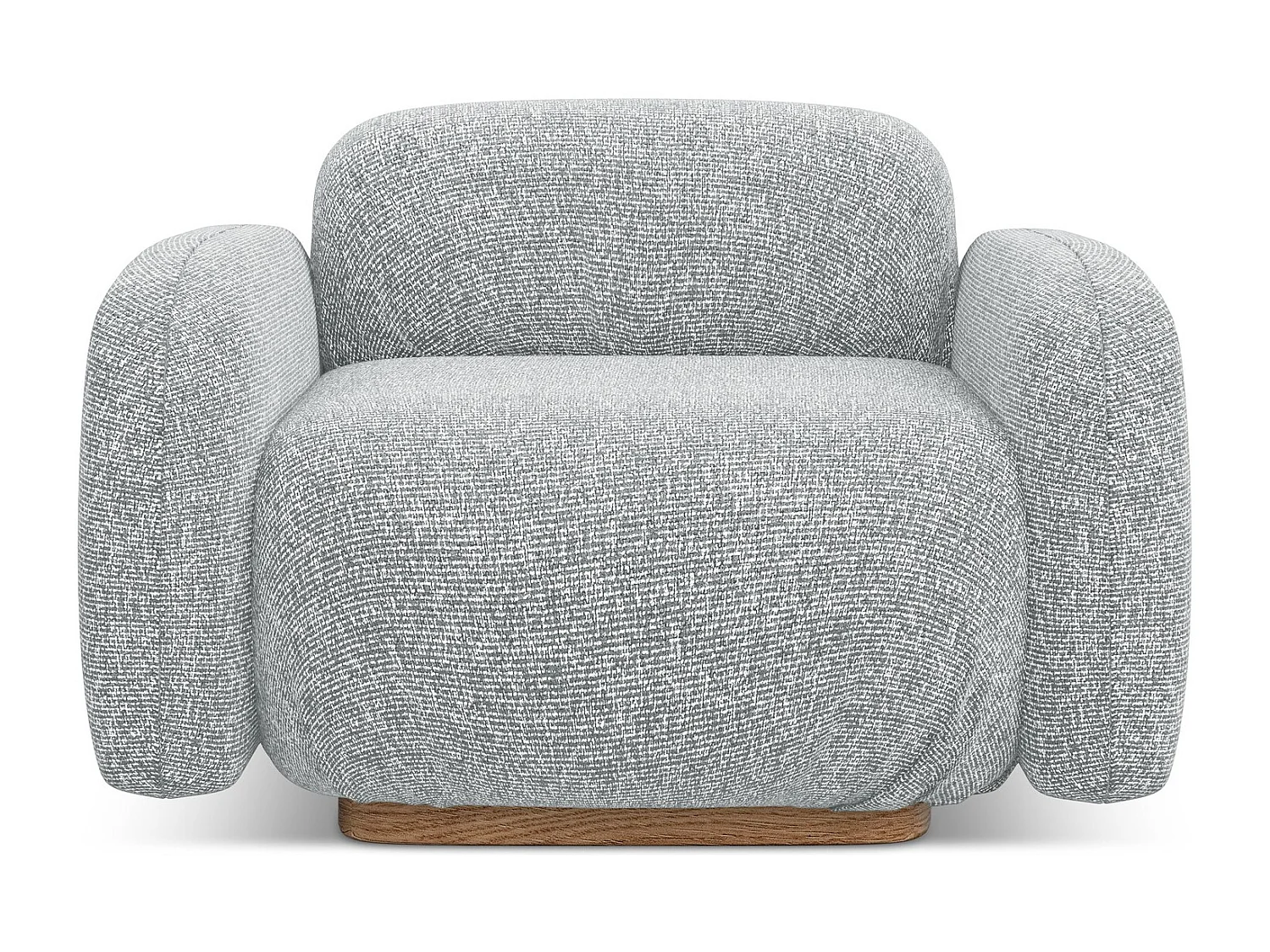 Poltrona em tecido texturizado prata - AILANI