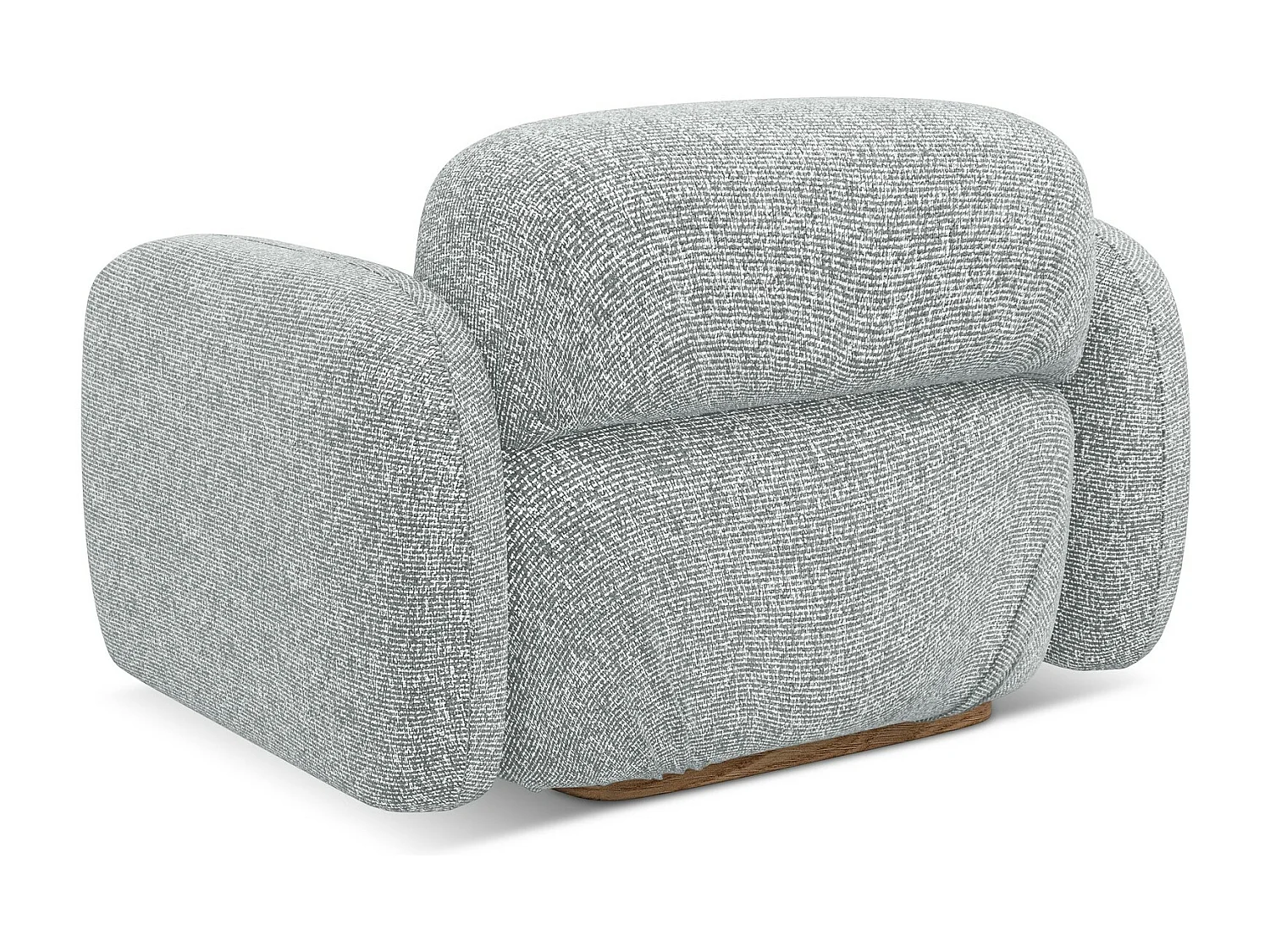 Poltrona em tecido texturizado prata - AILANI