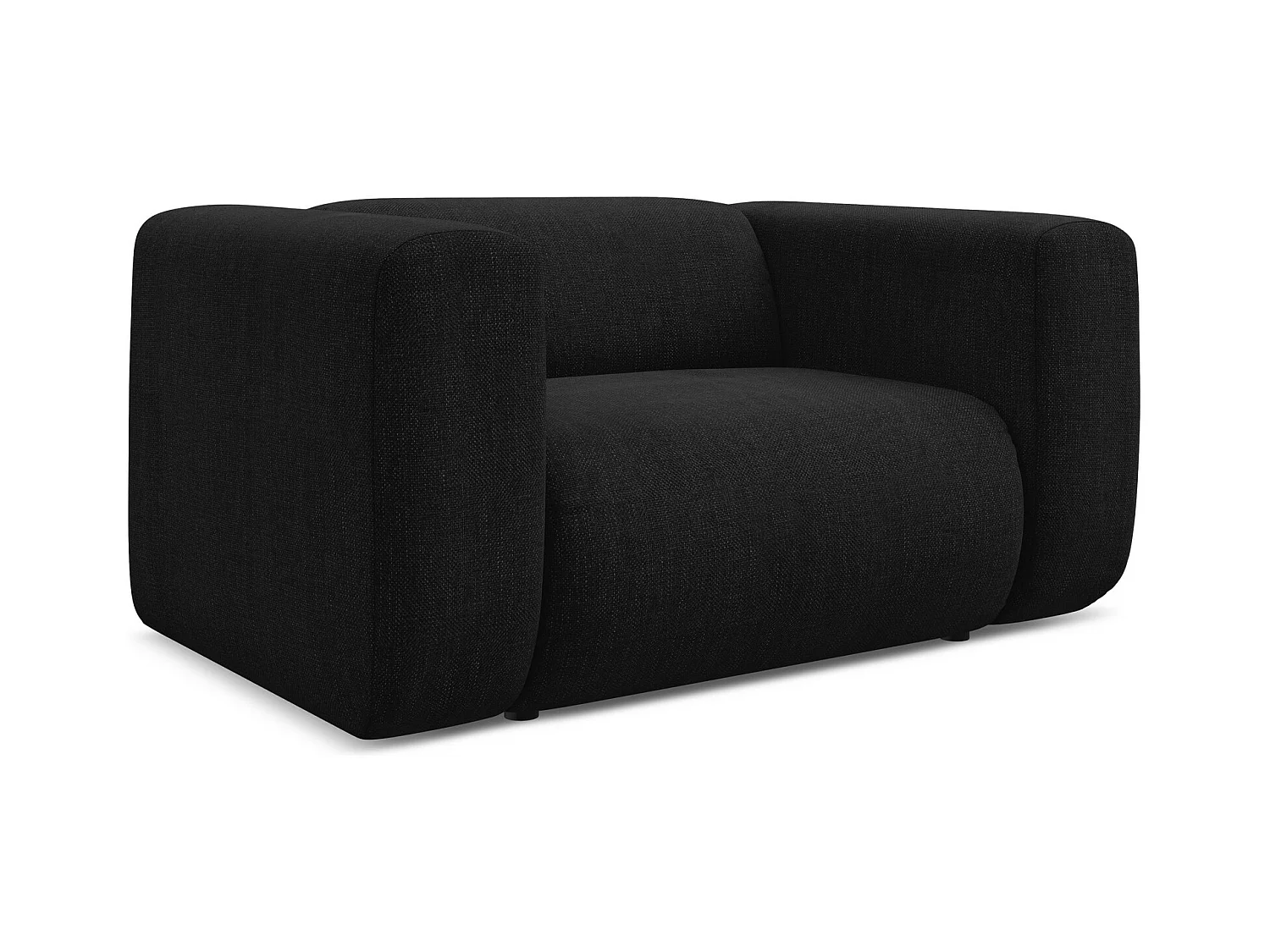 Sessel - - Chenille - Schwarz - EKAHI