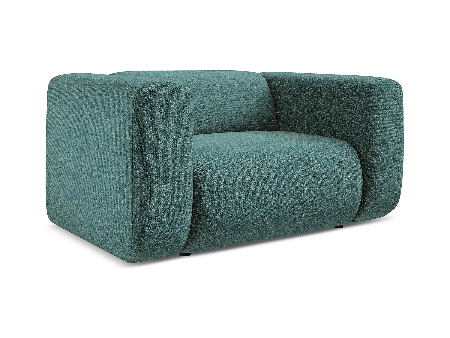 Fauteuil en tissu texturé - marin - EKAHI