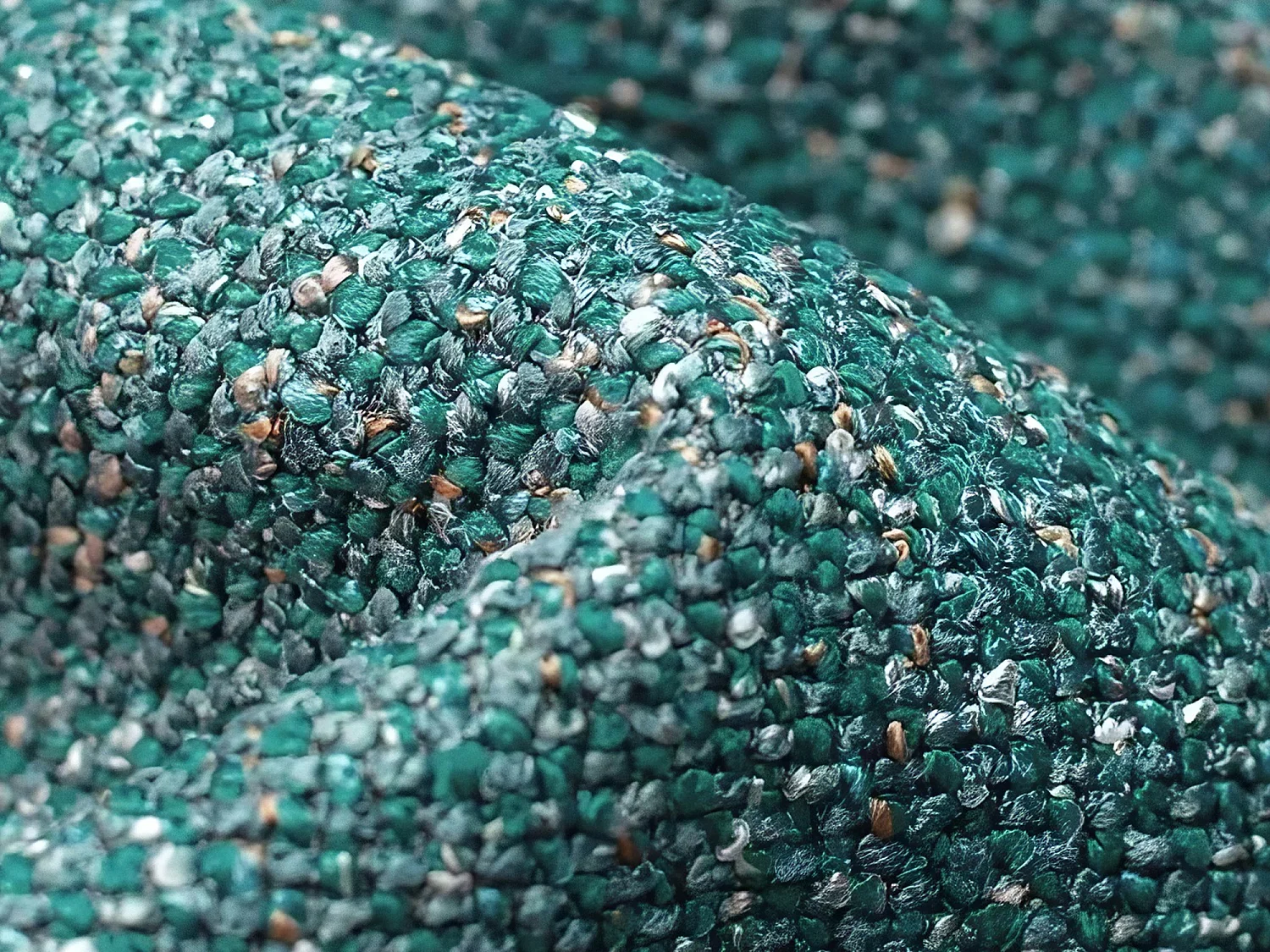 Fauteuil en tissu texturé - marin - EKAHI