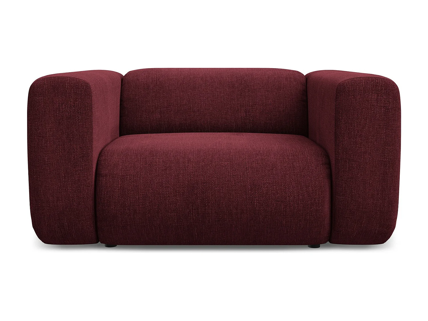 Sessel - - Chenille - Rotwein - EKAHI