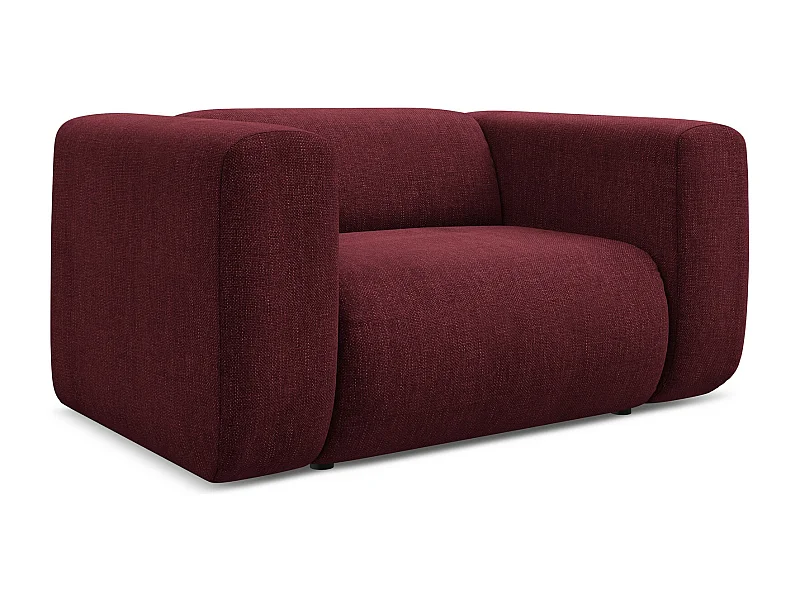 Fauteuil van bordeaux chenille stof - EKAHI