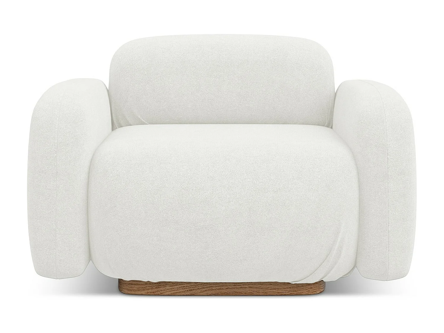 Sessel - - Bouclé - Weiß - AILANI