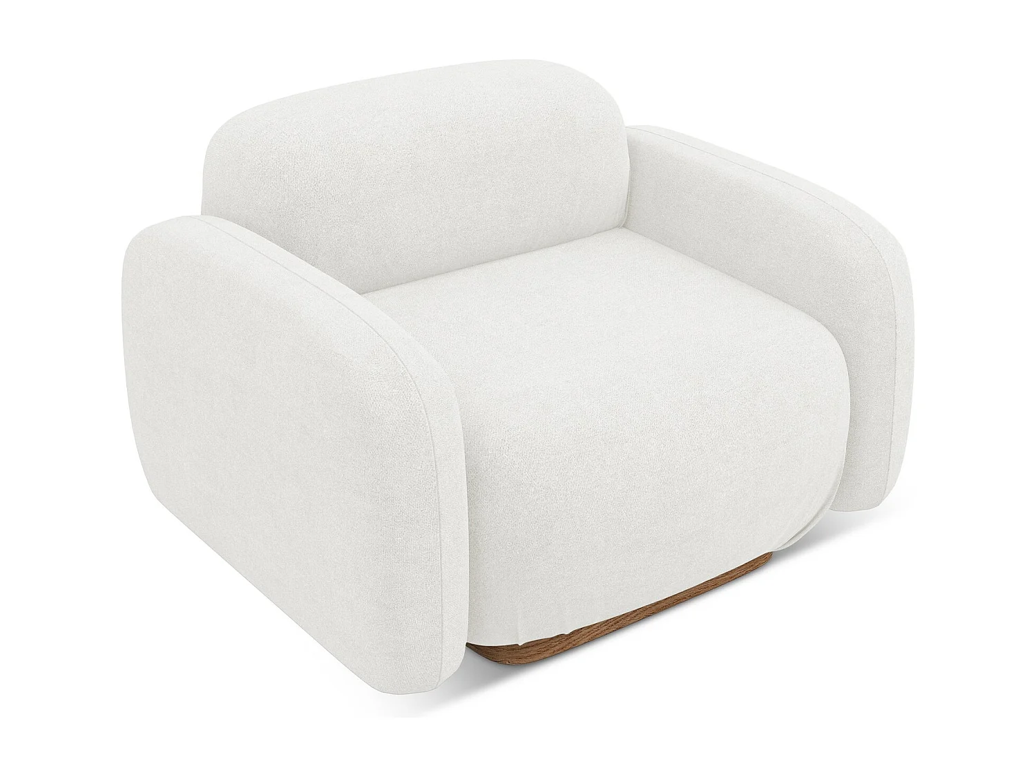 Sessel - - Bouclé - Weiß - AILANI