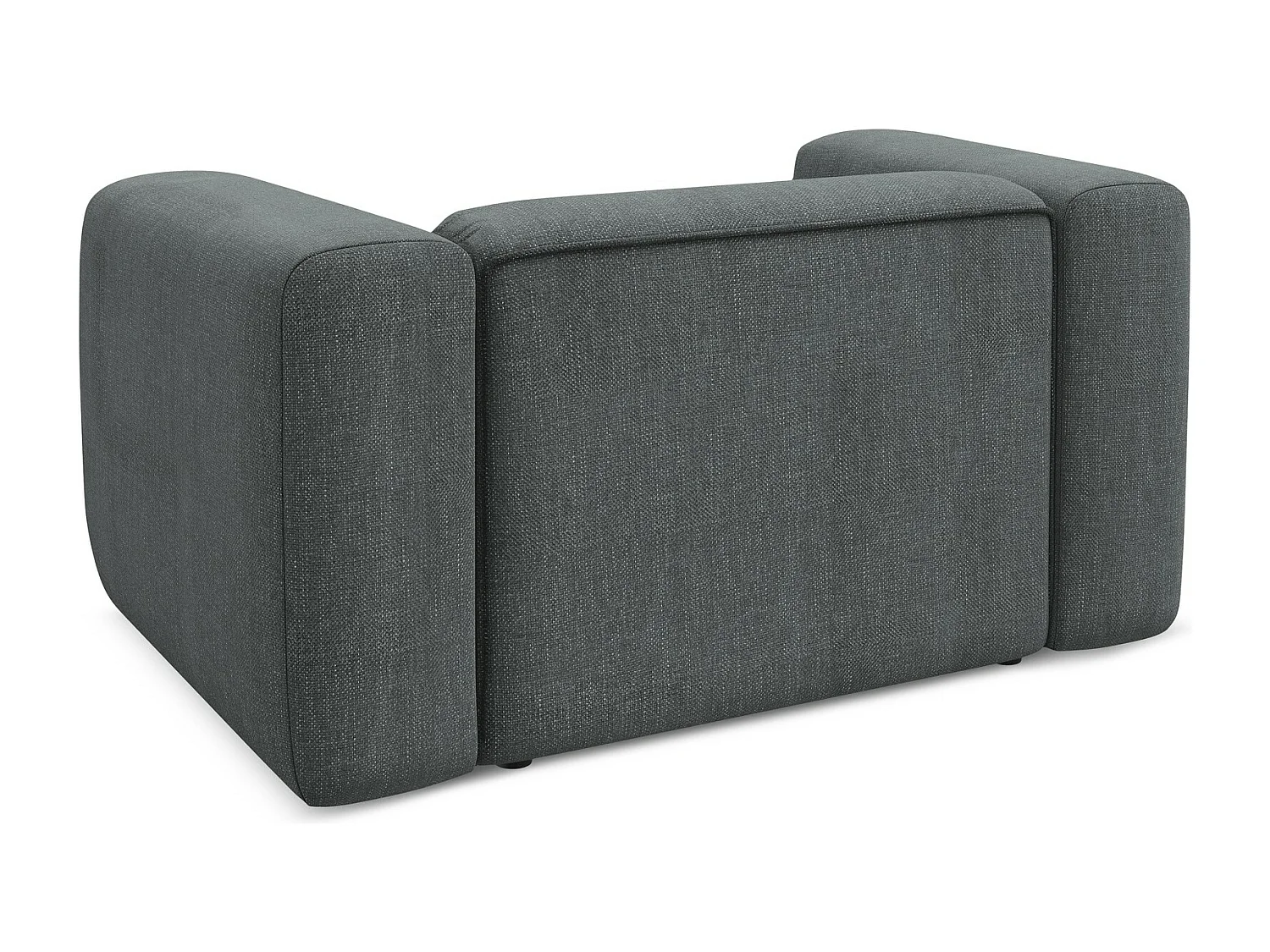 Fauteuil en tissu chenille - graphite - EKAHI