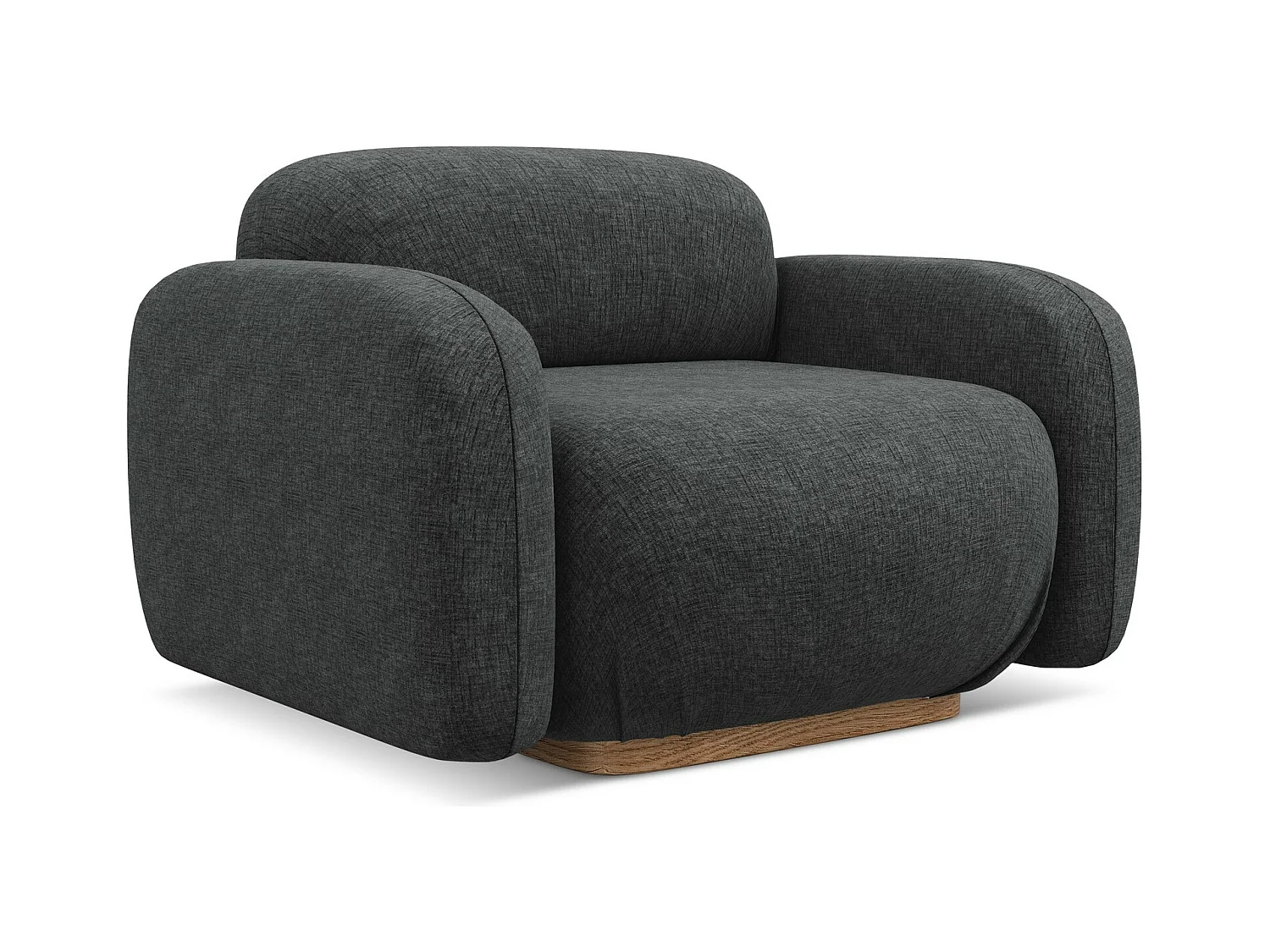 Fauteuil en tissu chenille - acier - AILANI