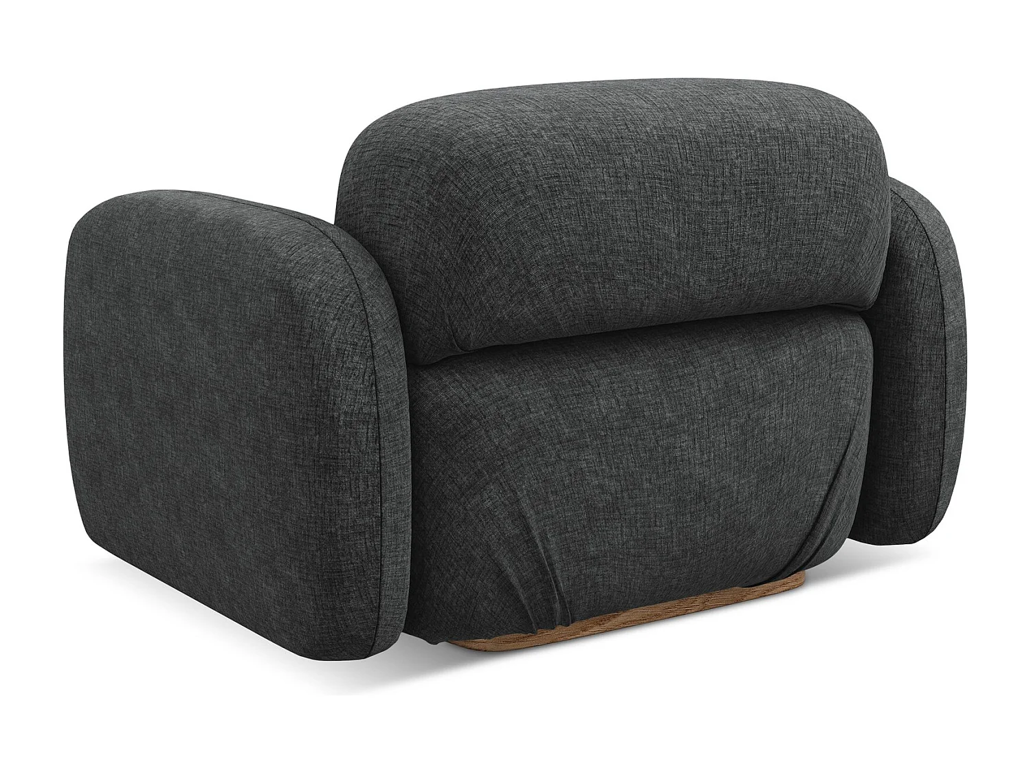 Fauteuil van staal chenille stof - AILANI