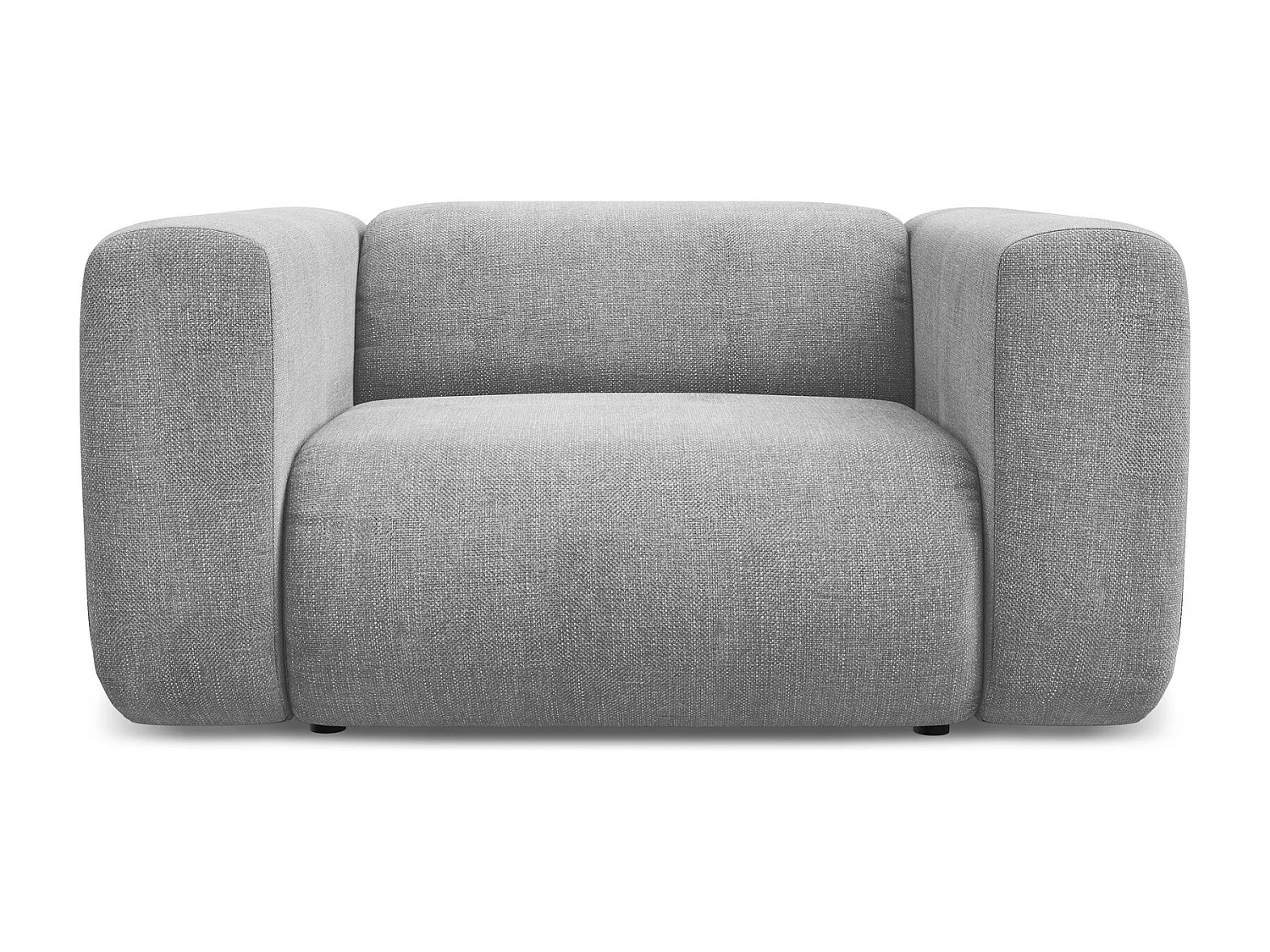 Fauteuil en tissu chenille - gris clair - EKAHI