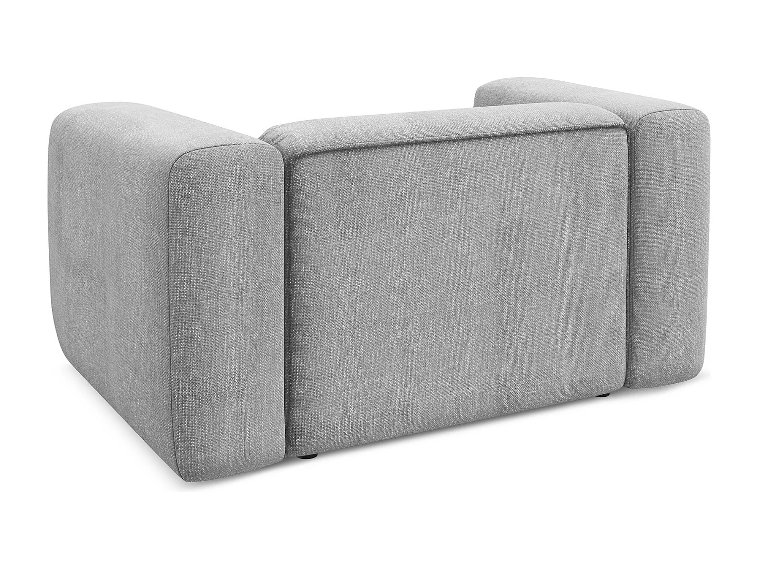 Fauteuil en tissu chenille - gris clair - EKAHI