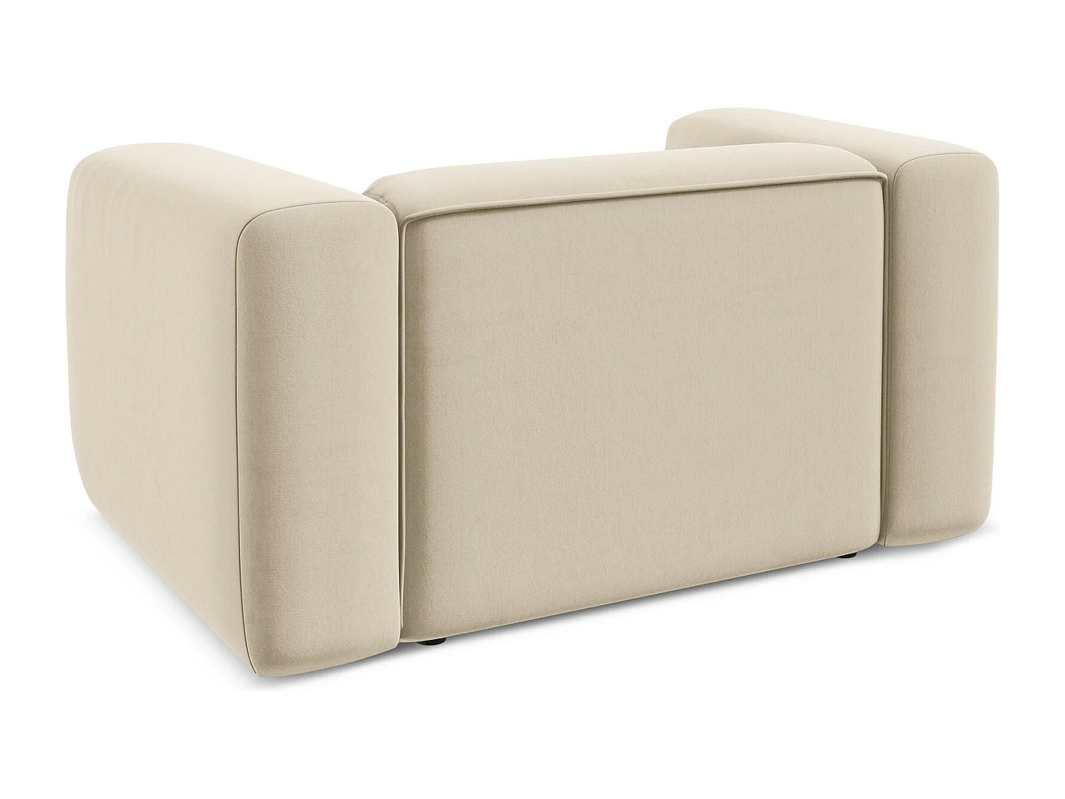Sessel - - Samt - Hell beige - EKAHI