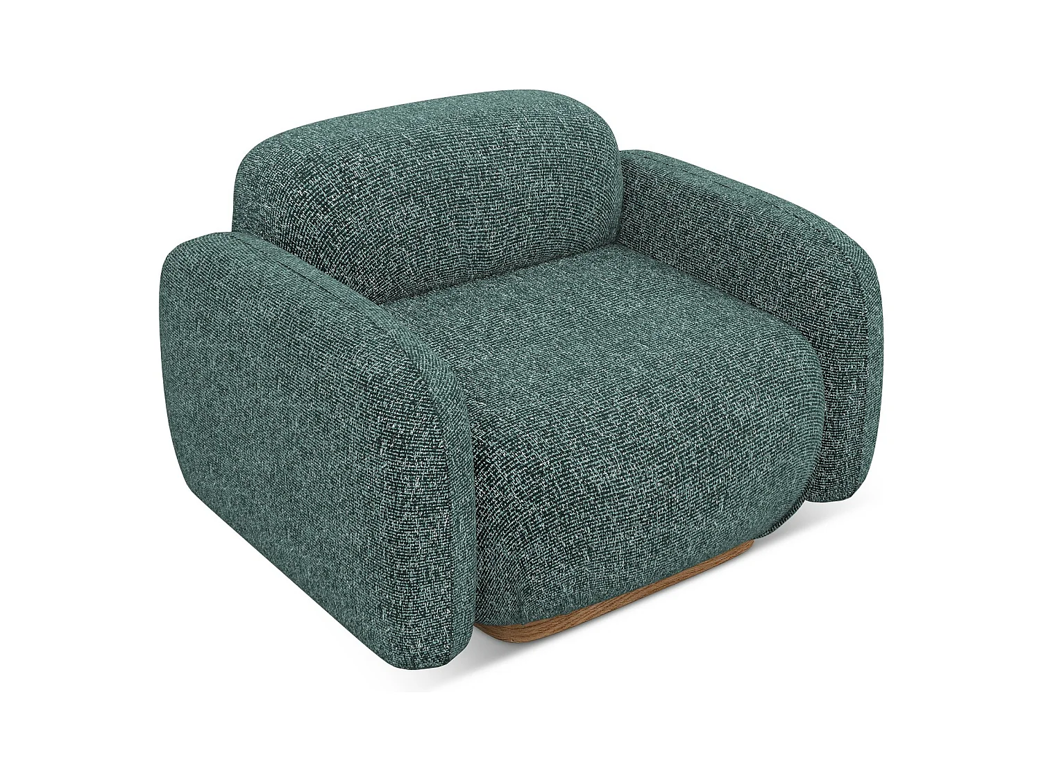 Fauteuil van jeans textuurstof - AILANI