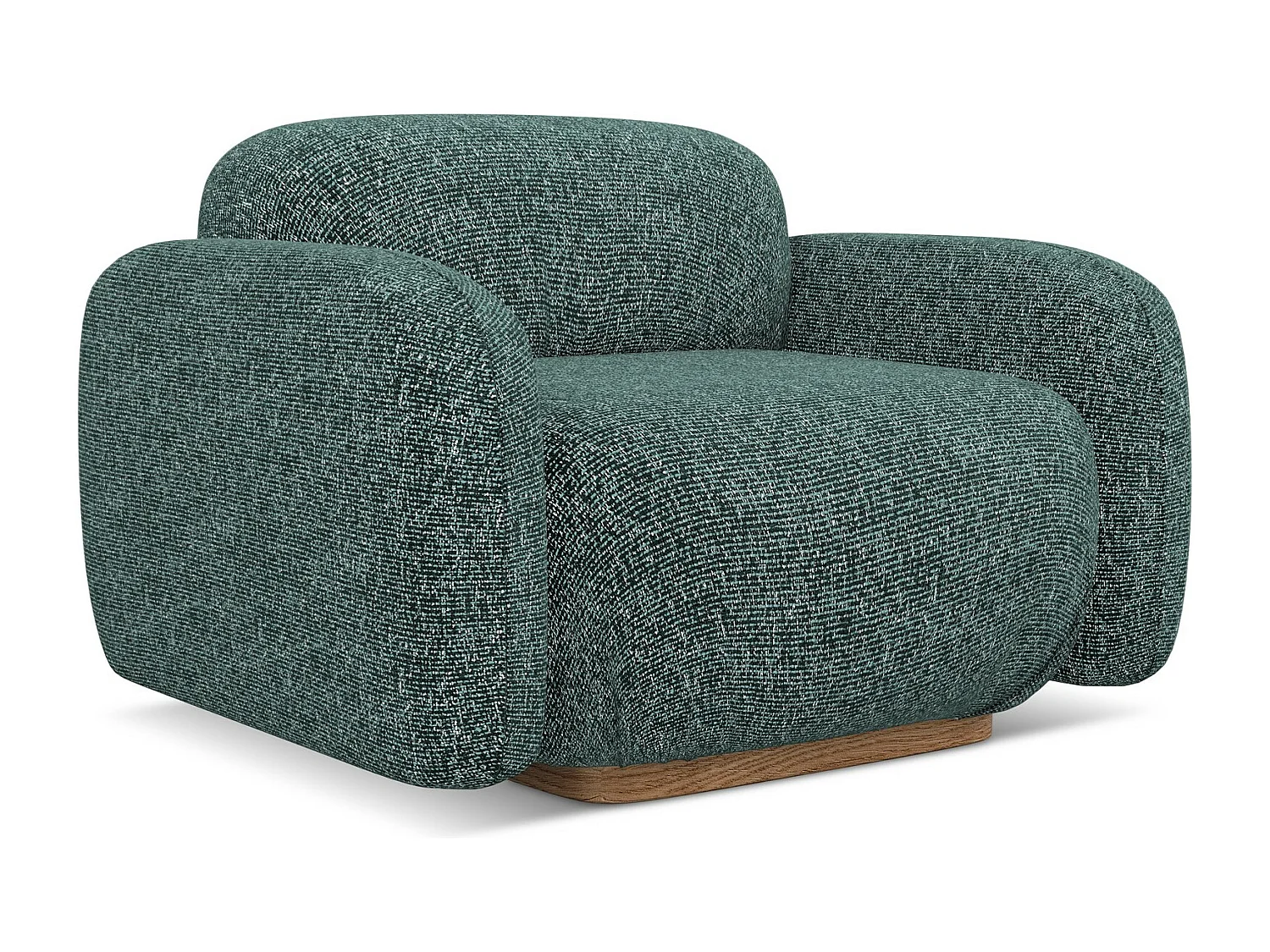 Fauteuil van jeans textuurstof - AILANI