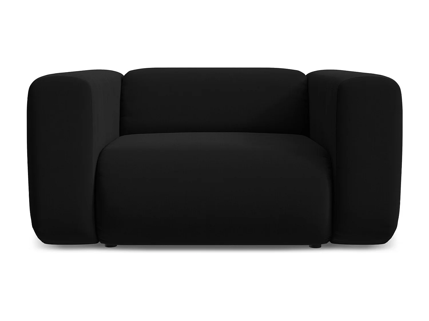 Fauteuil van zwart velours - EKAHI