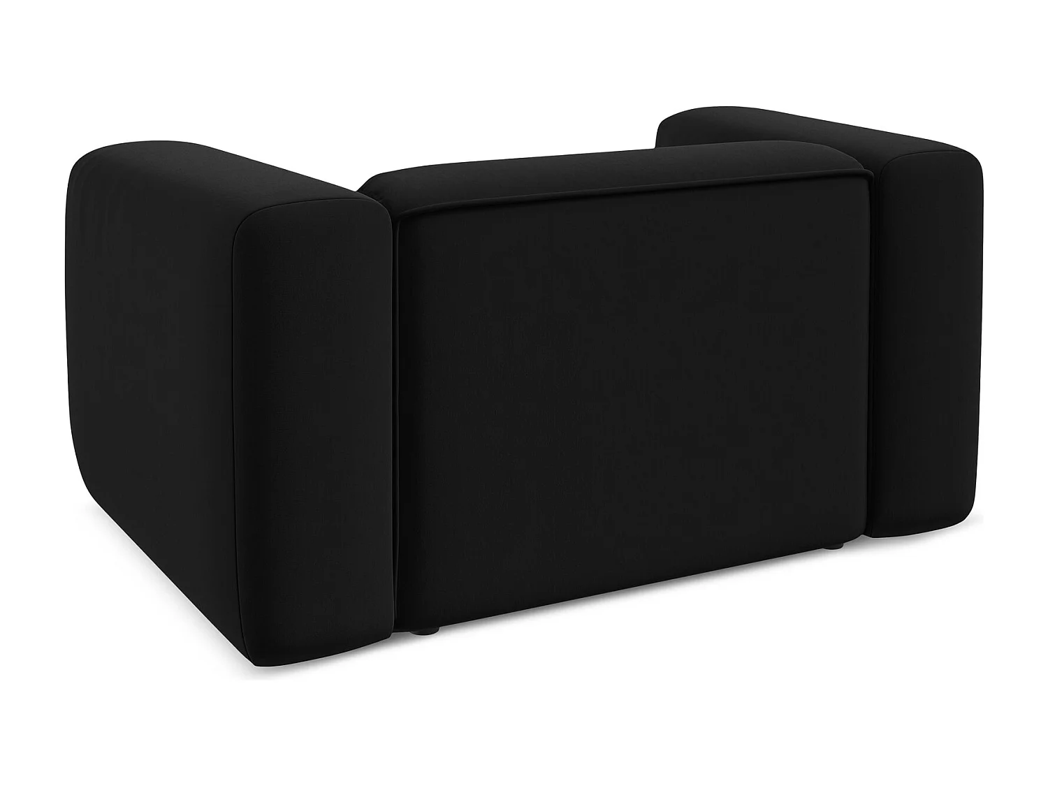 Fauteuil van zwart velours - EKAHI