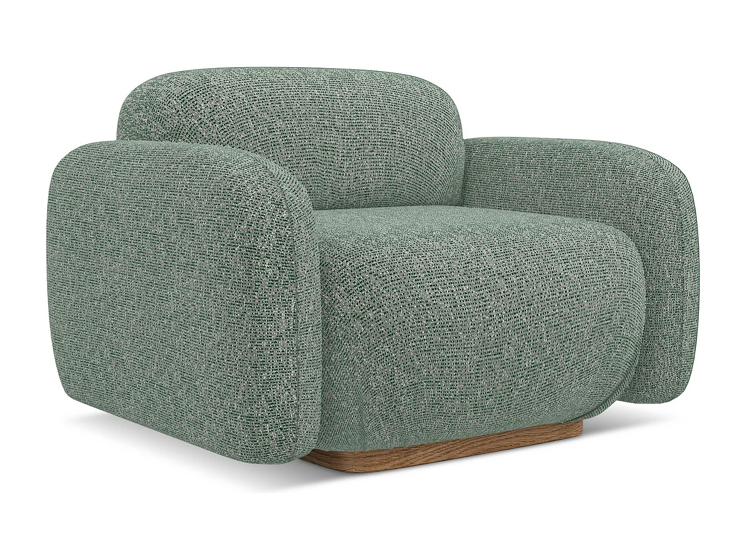 Fauteuil en tissu texturé - vert clair - AILANI