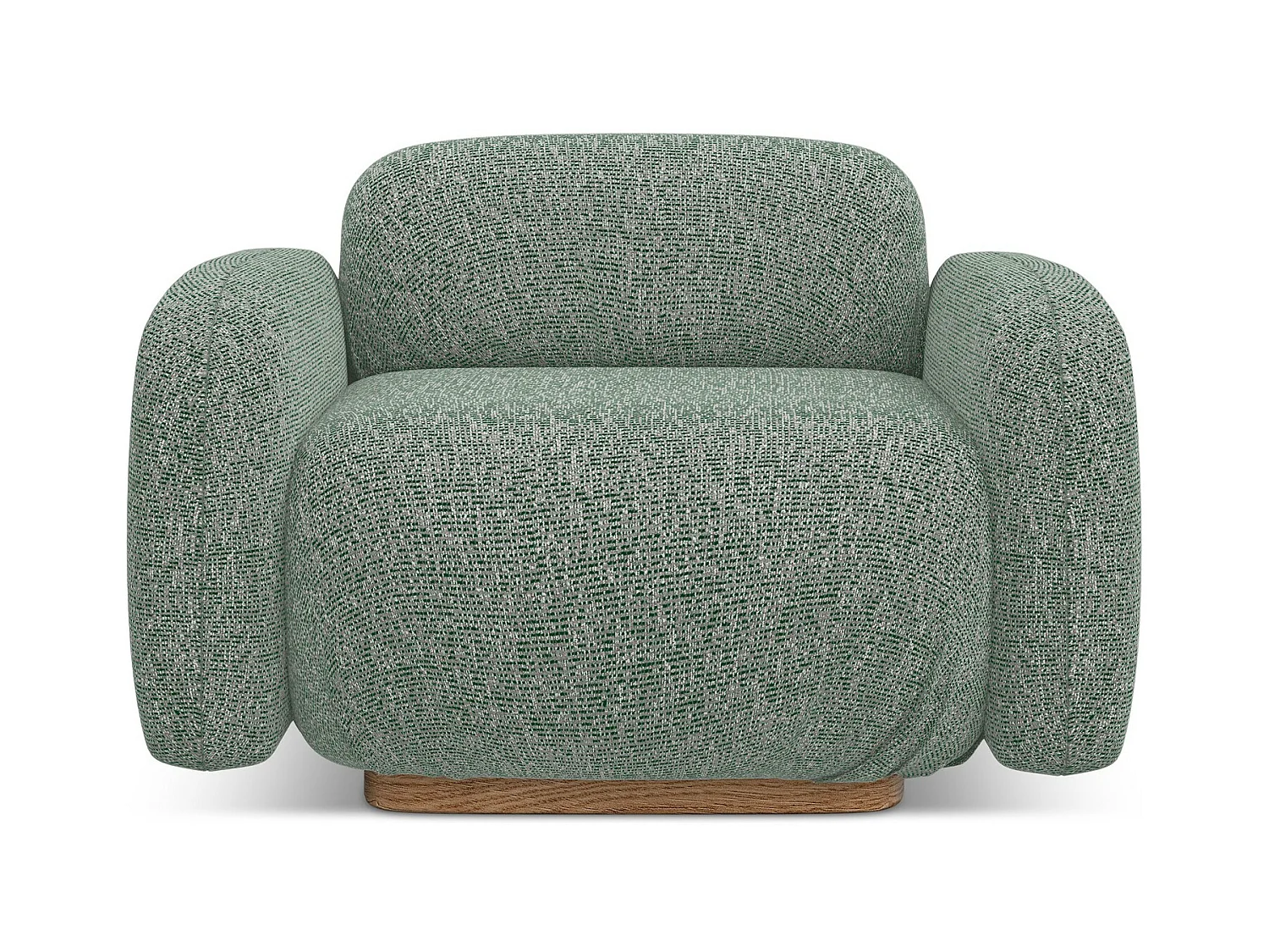 Fauteuil en tissu texturé - vert clair - AILANI