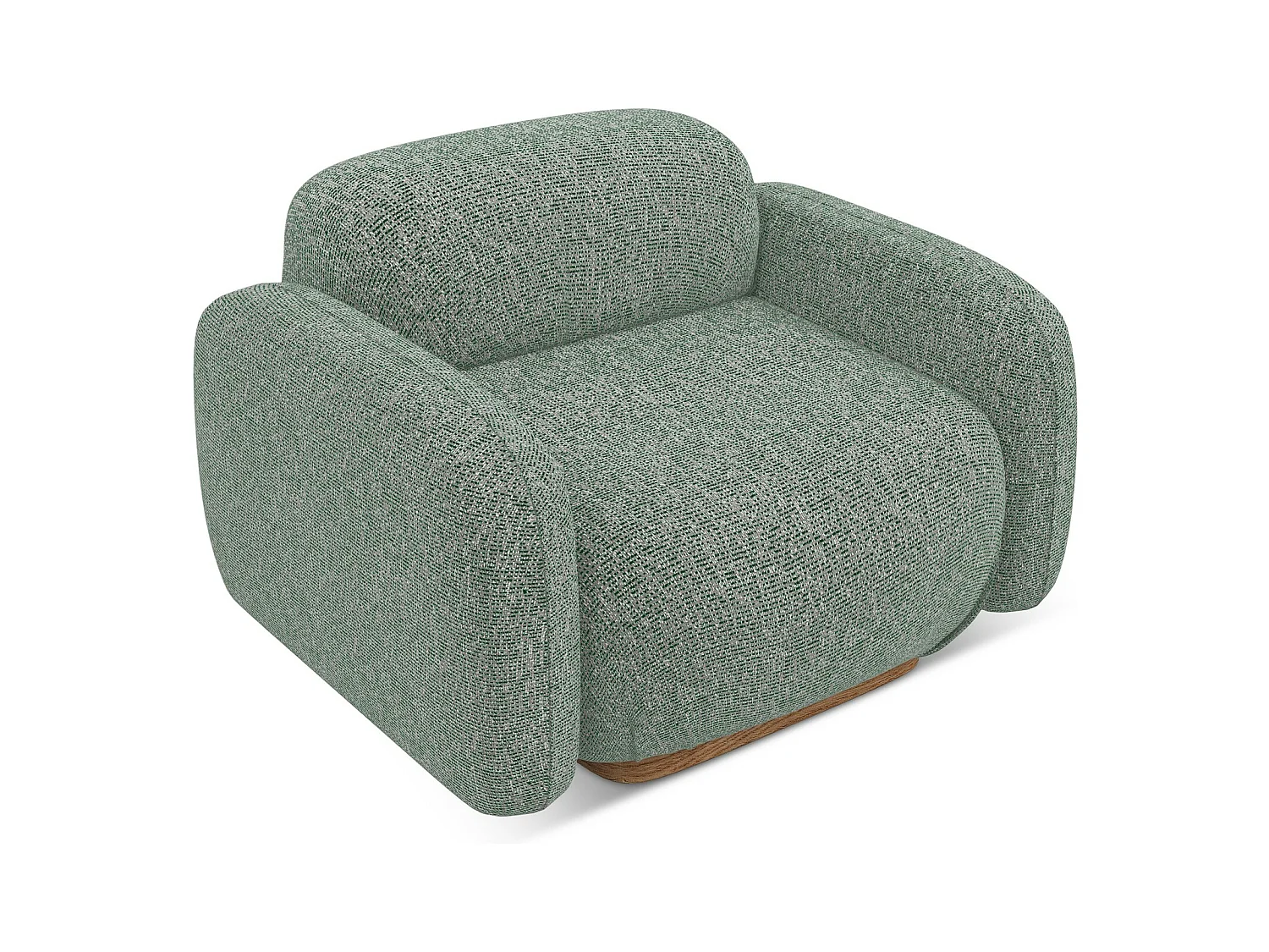Fauteuil en tissu texturé - vert clair - AILANI