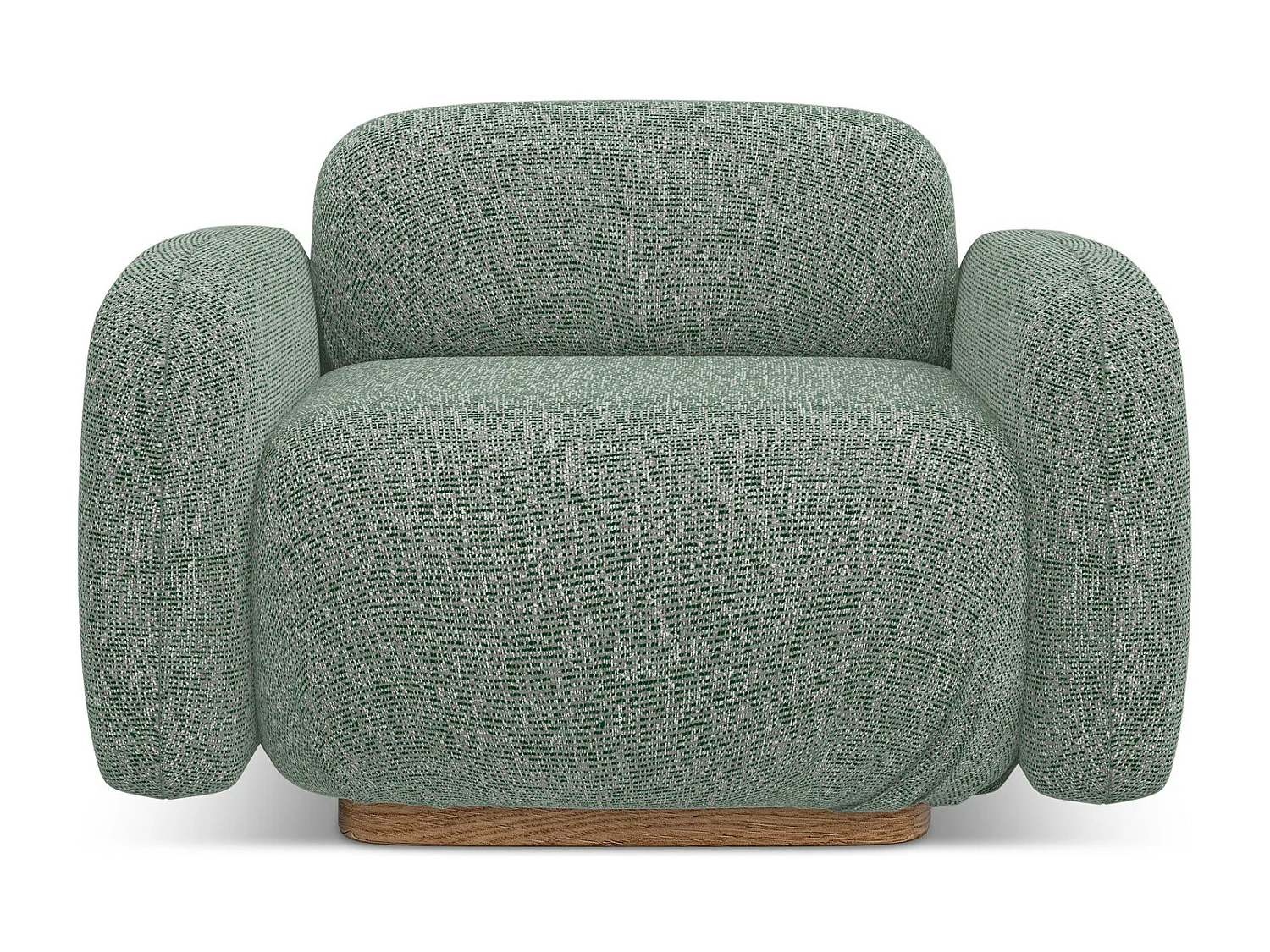 Poltrona em tecido texturizado verde claro - AILANI