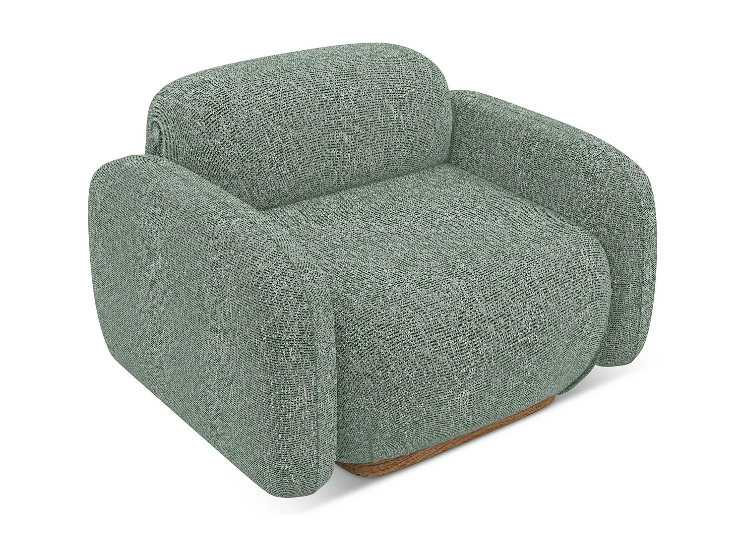 Poltrona em tecido texturizado verde claro - AILANI