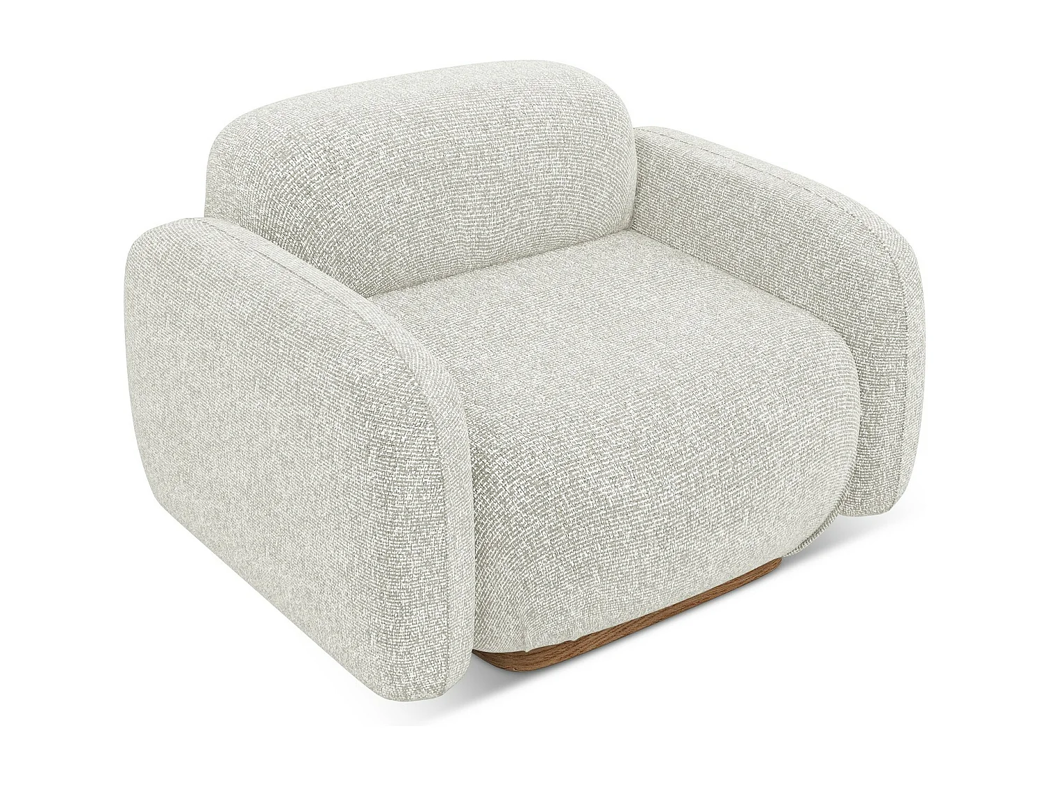 Sillón de tela texturizada beige claro - AILANI