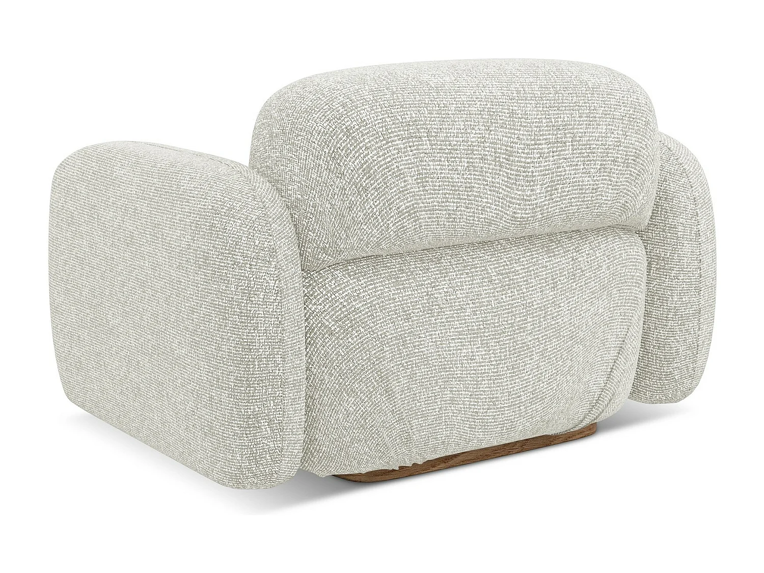 Sillón de tela texturizada beige claro - AILANI
