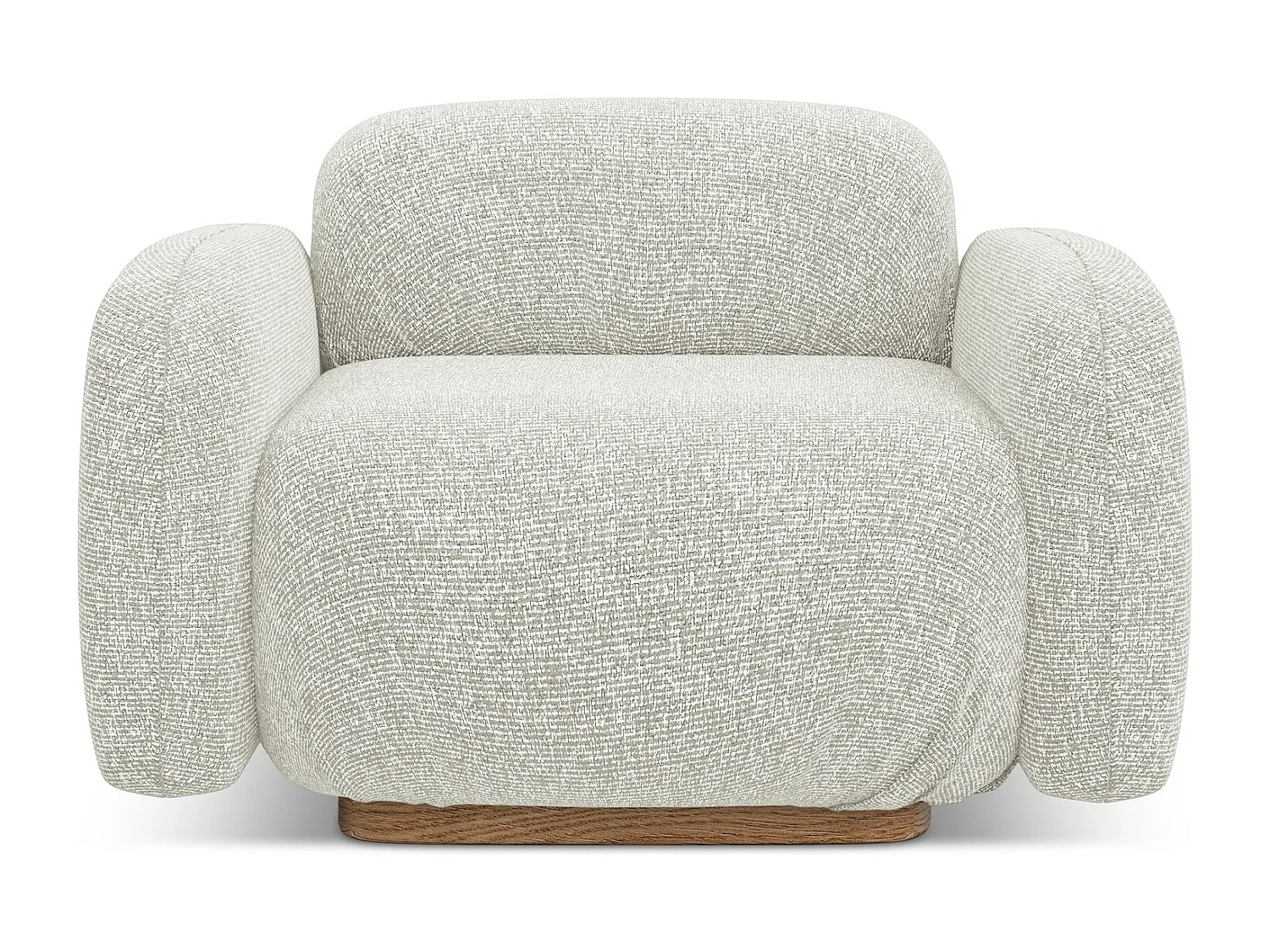Fauteuil en tissu texturé - beige clair - AILANI