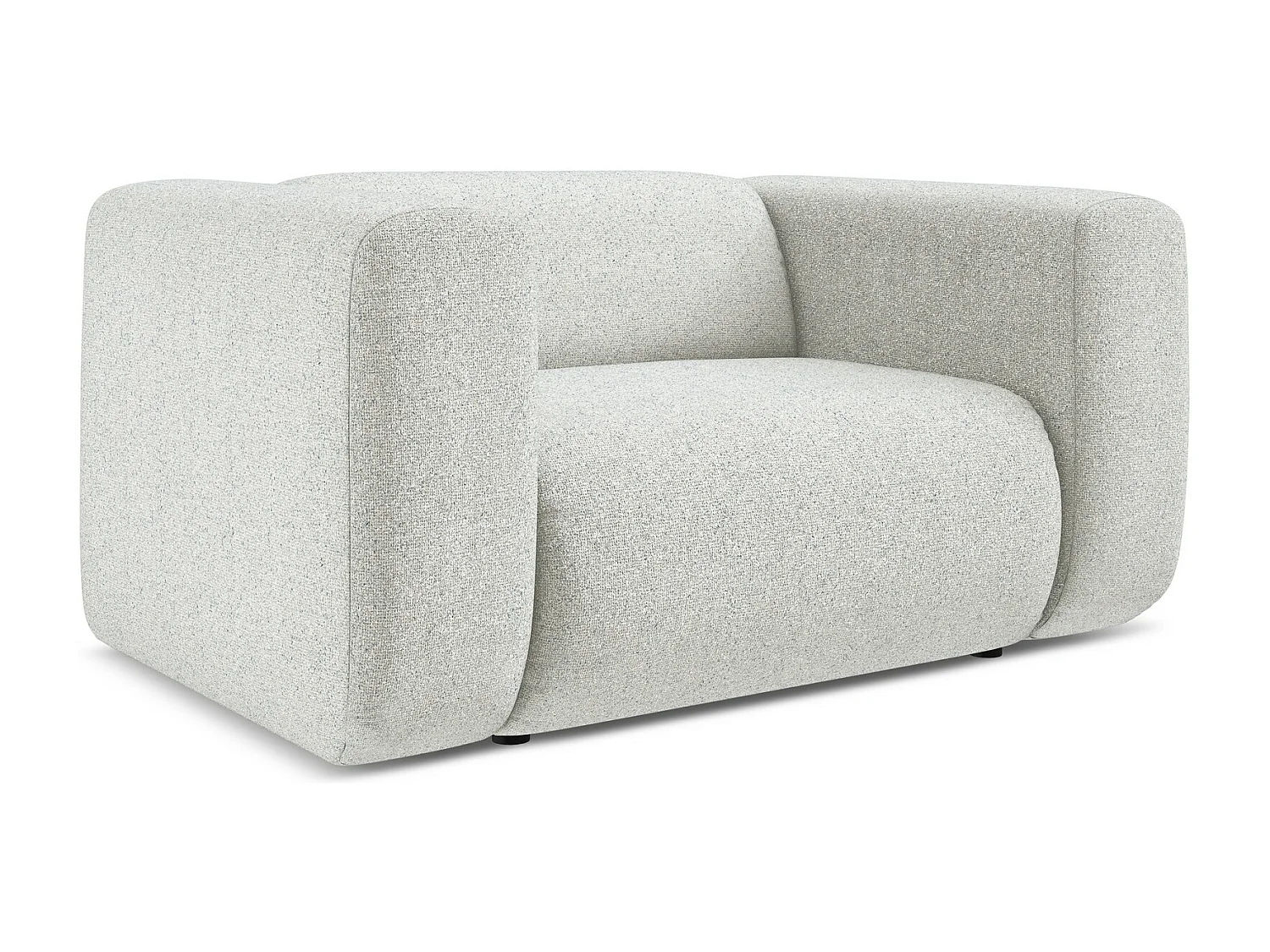 Fauteuil en tissu texturé - beige - EKAHI