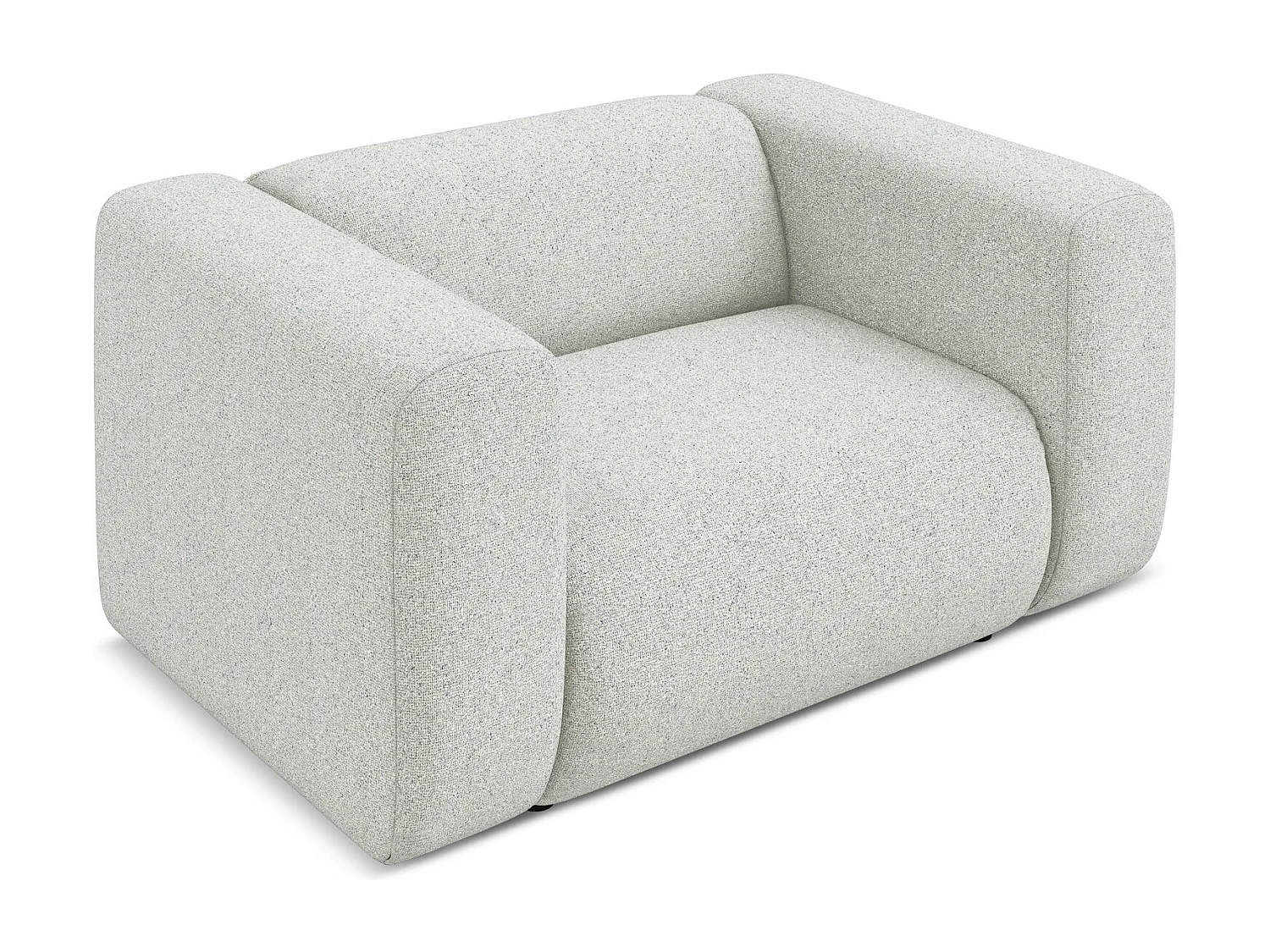 Fauteuil en tissu texturé - beige - EKAHI