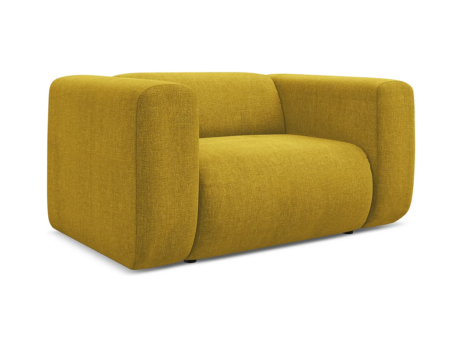 Sessel - - Chenille - Senf - EKAHI