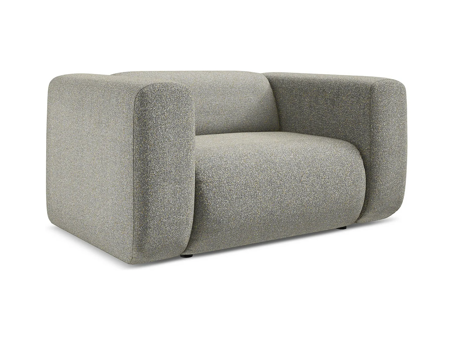 Fauteuil en tissu texturé - beige foncé - EKAHI