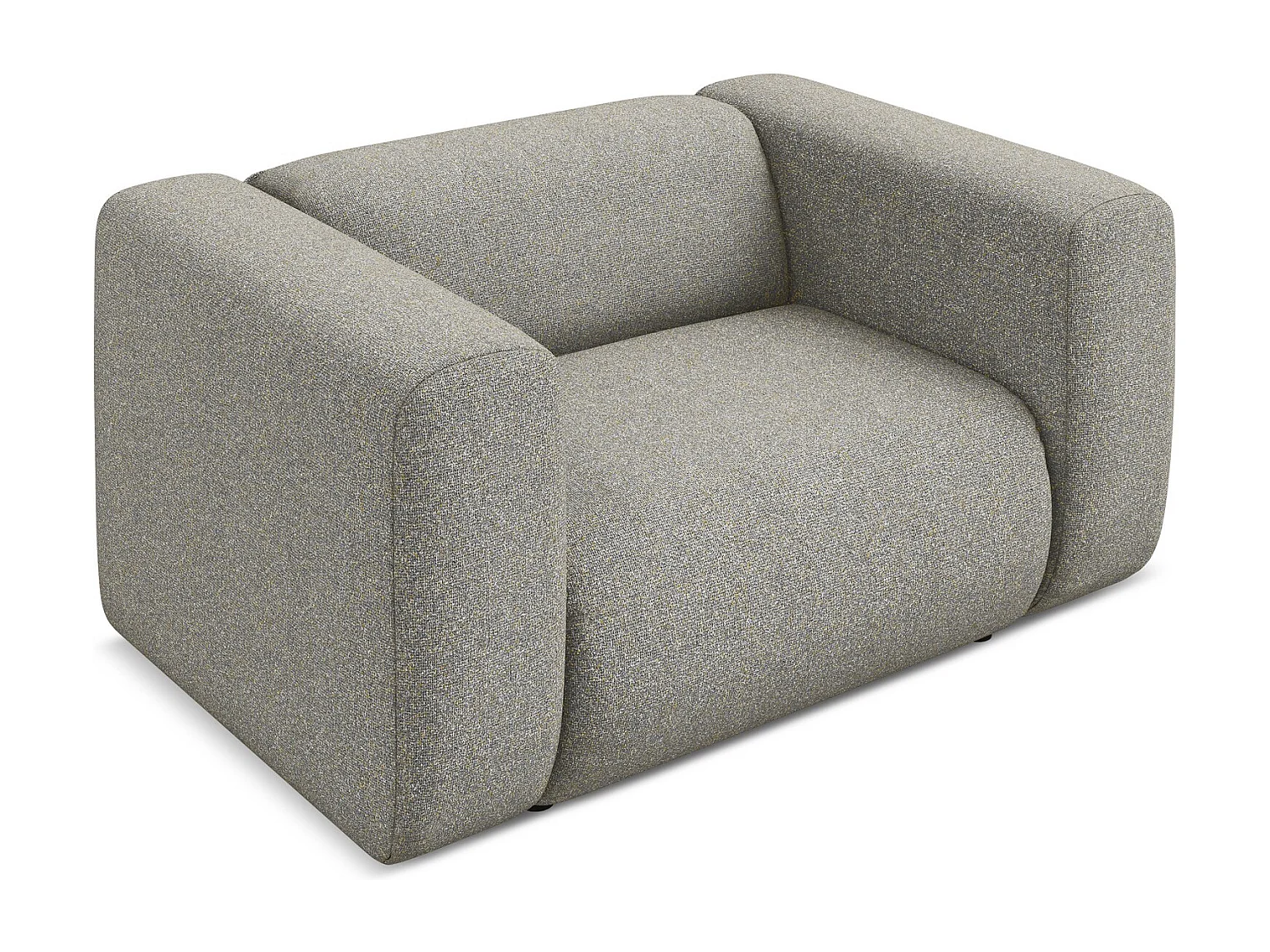 Fotel - z tkaniny strukturalnej - ciemny beż - EKAHI