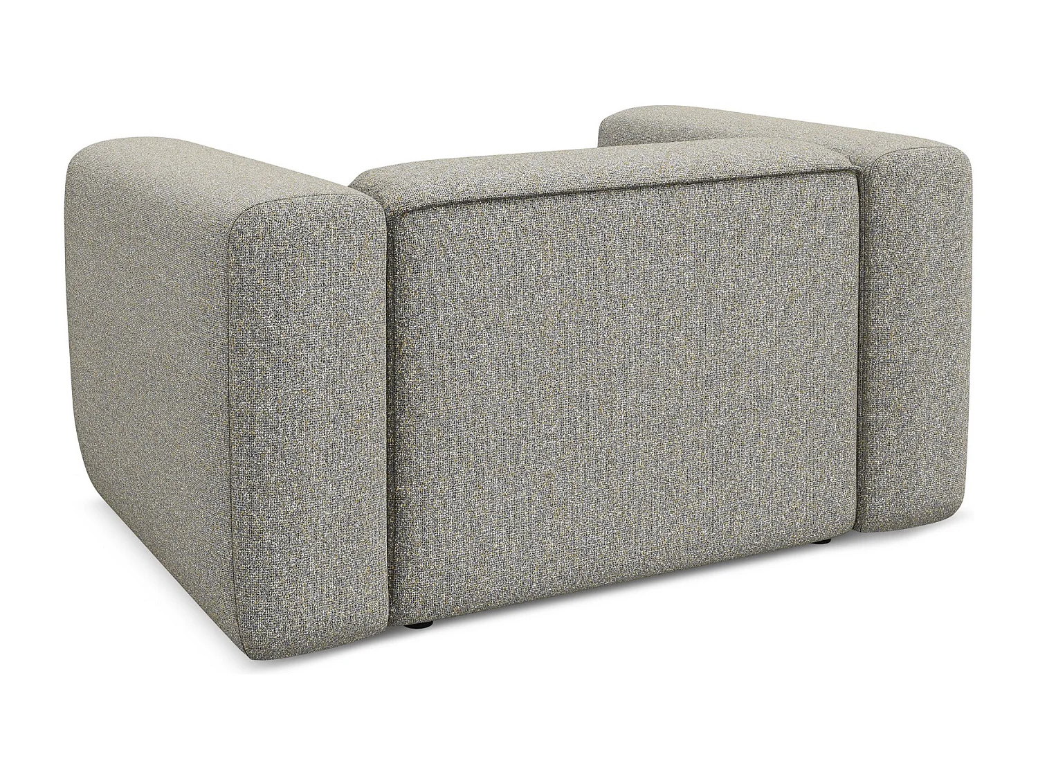 Fotel - z tkaniny strukturalnej - ciemny beż - EKAHI