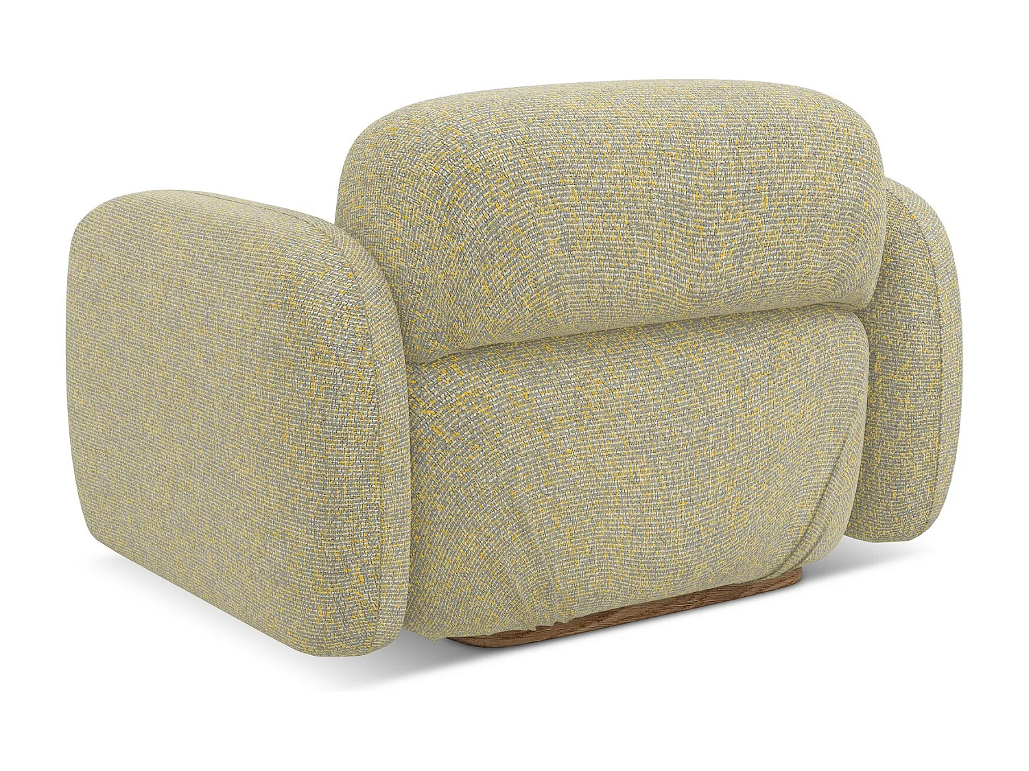 Fauteuil van mosterd textuurstof - AILANI